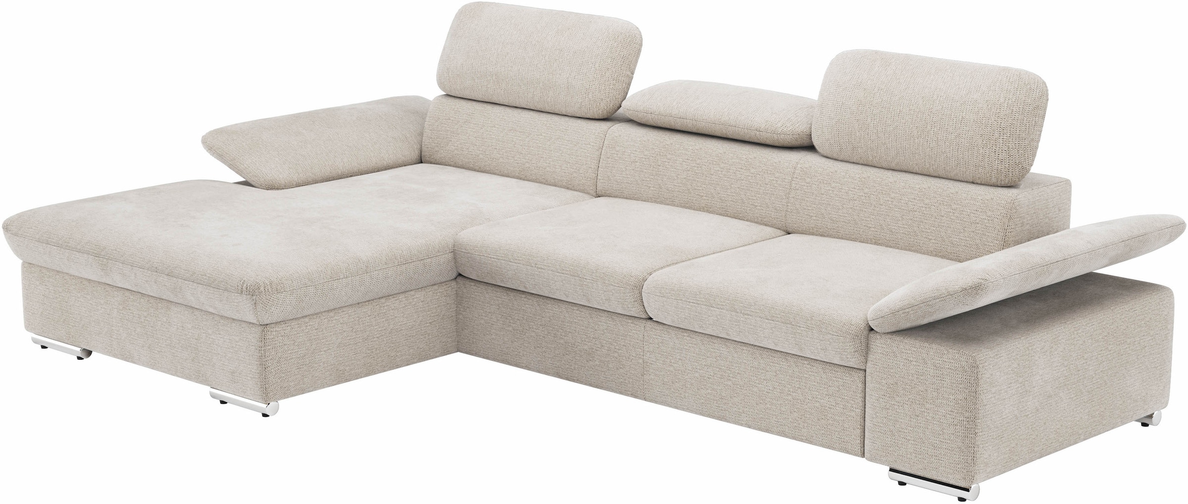 sit&more Ecksofa »Valantine L-Form, B: 286 cm«, mit Arm- & Kopfteilverstellung, optional mit Bettfunktion