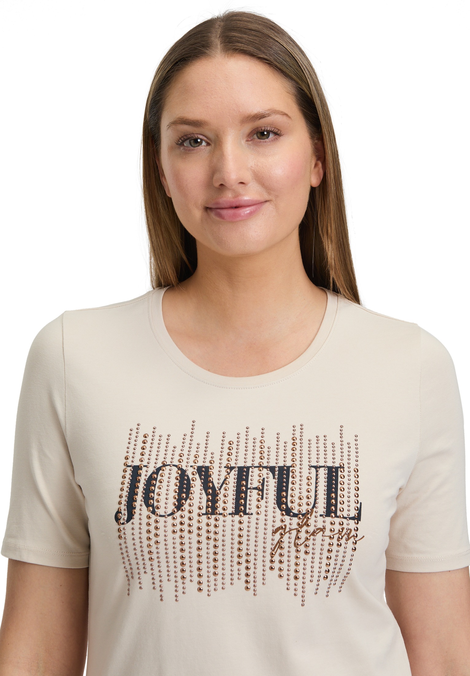 Betty Barclay Kurzarmshirt »Betty Barclay Damen Basic Shirt mit Placement«, (1 tlg.)