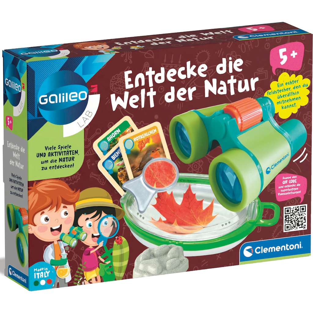 Clementoni® Experimentierkasten »Galileo, Entdecke die Welt der Natur«