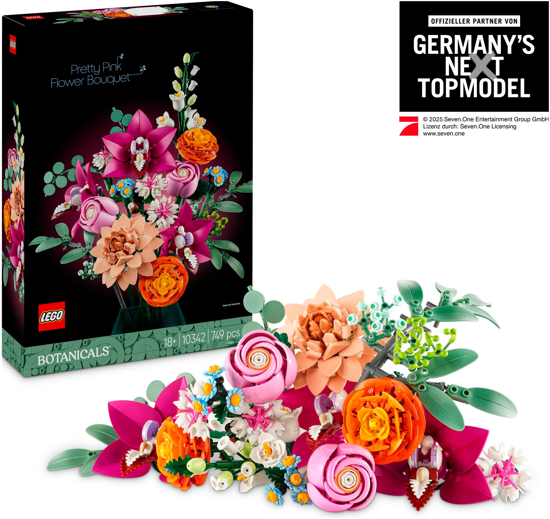 LEGO® Konstruktionsspielsteine »Schöner Rosafarbener Blumenstrauß (10342) LEGO Botanicals« (749 St.) pagamintas in Europe