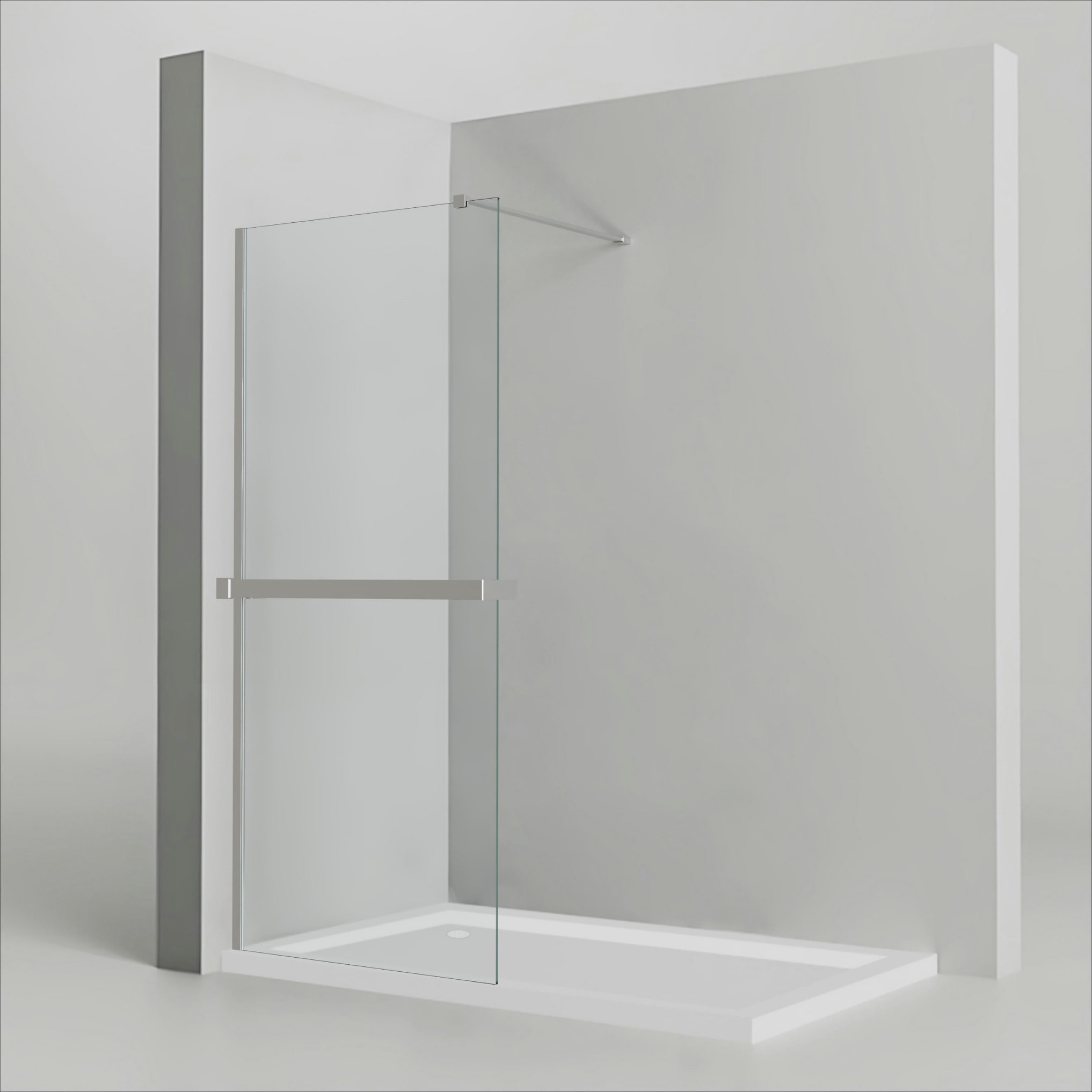 welltime Walk-in-Dusche "Walk-In Trento Deluxe" 1 Stk. tlg. 8mm ESG und Antikalkversiegelung
