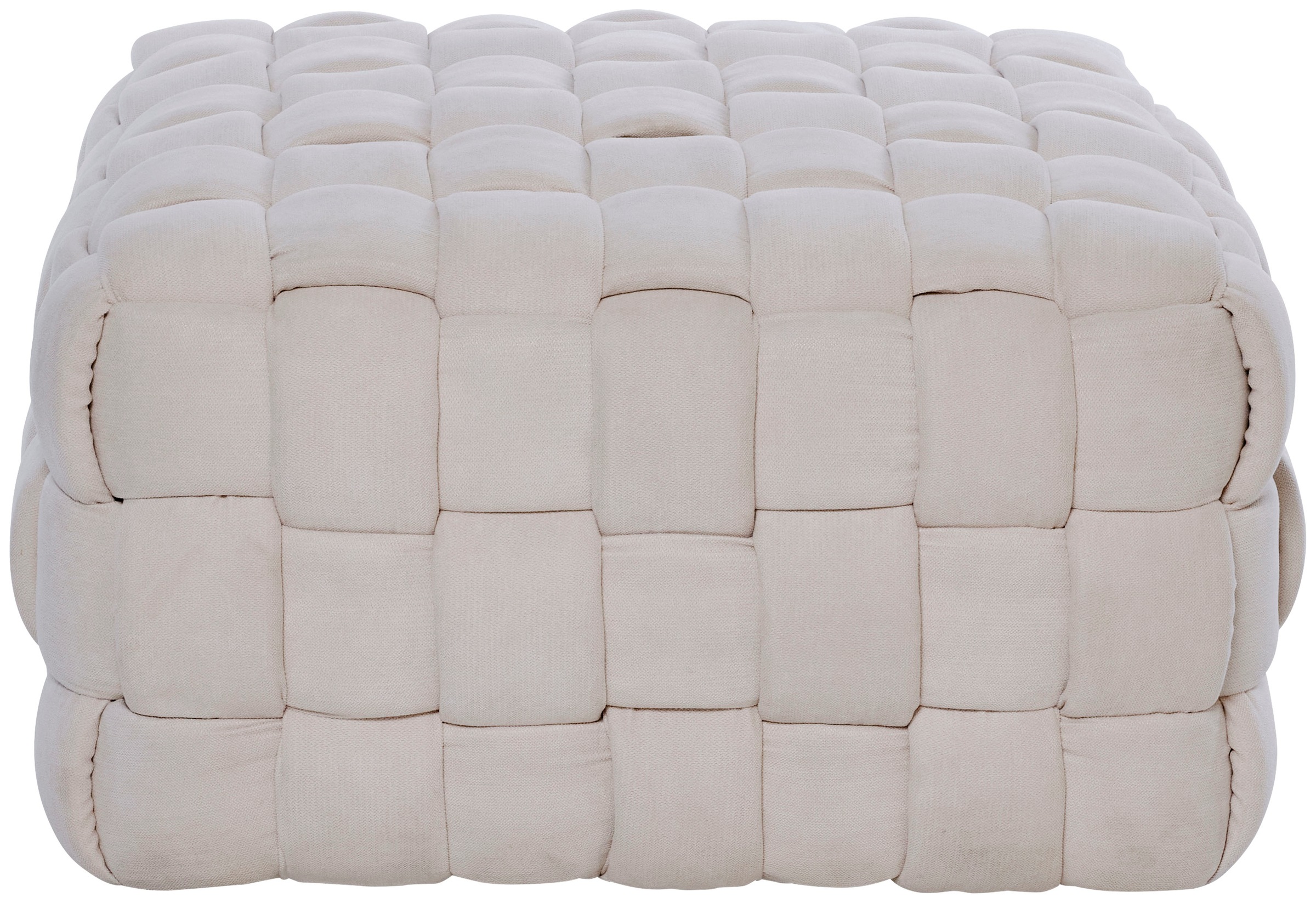 Thumbnail - Jahnke Hocker "WEB ART M" Hocker, Couchtisch, Beistelltisch gepolstert in edler Flechtoptik