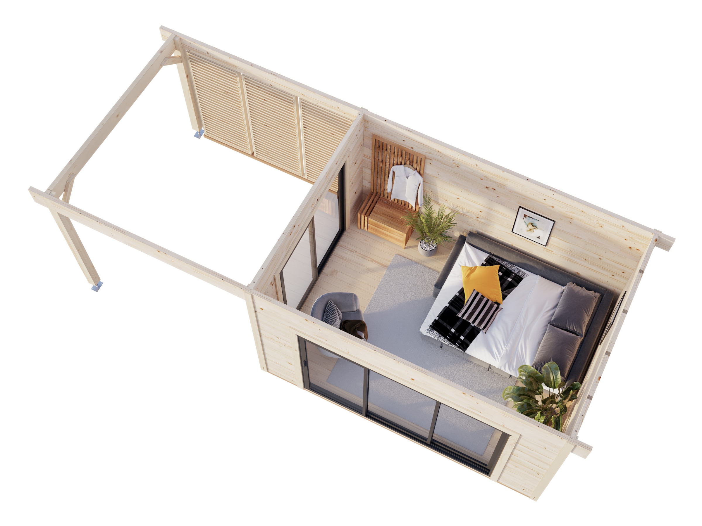 Palmako Gartenhaus »Grace Slide Plus« verschiedene Farben