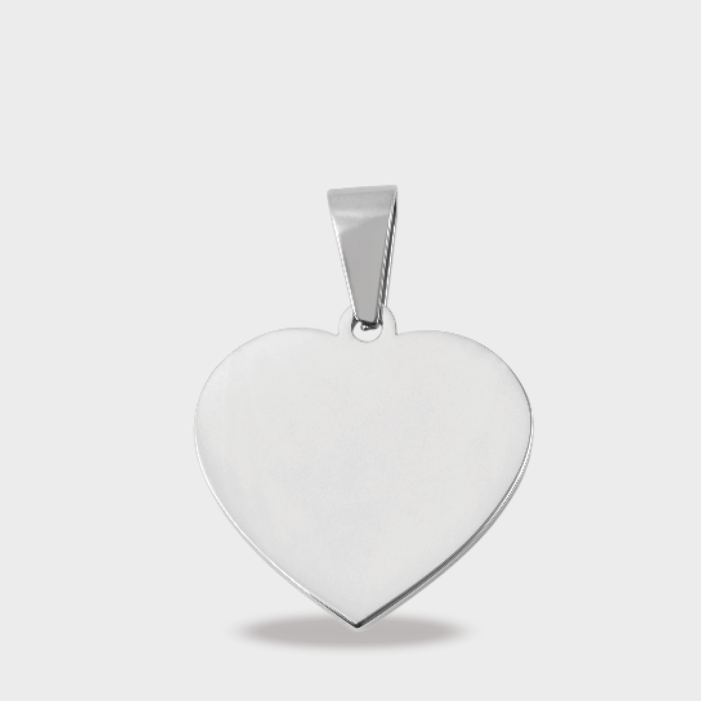 ADELIA ́S Damen Kettenanhänger "Damen Anhänger – Herz Gravuranhänger aus Edelstahl", Edelstahlsilber, Edelstahl, Schmuckanhänger, Zum Verschenken –