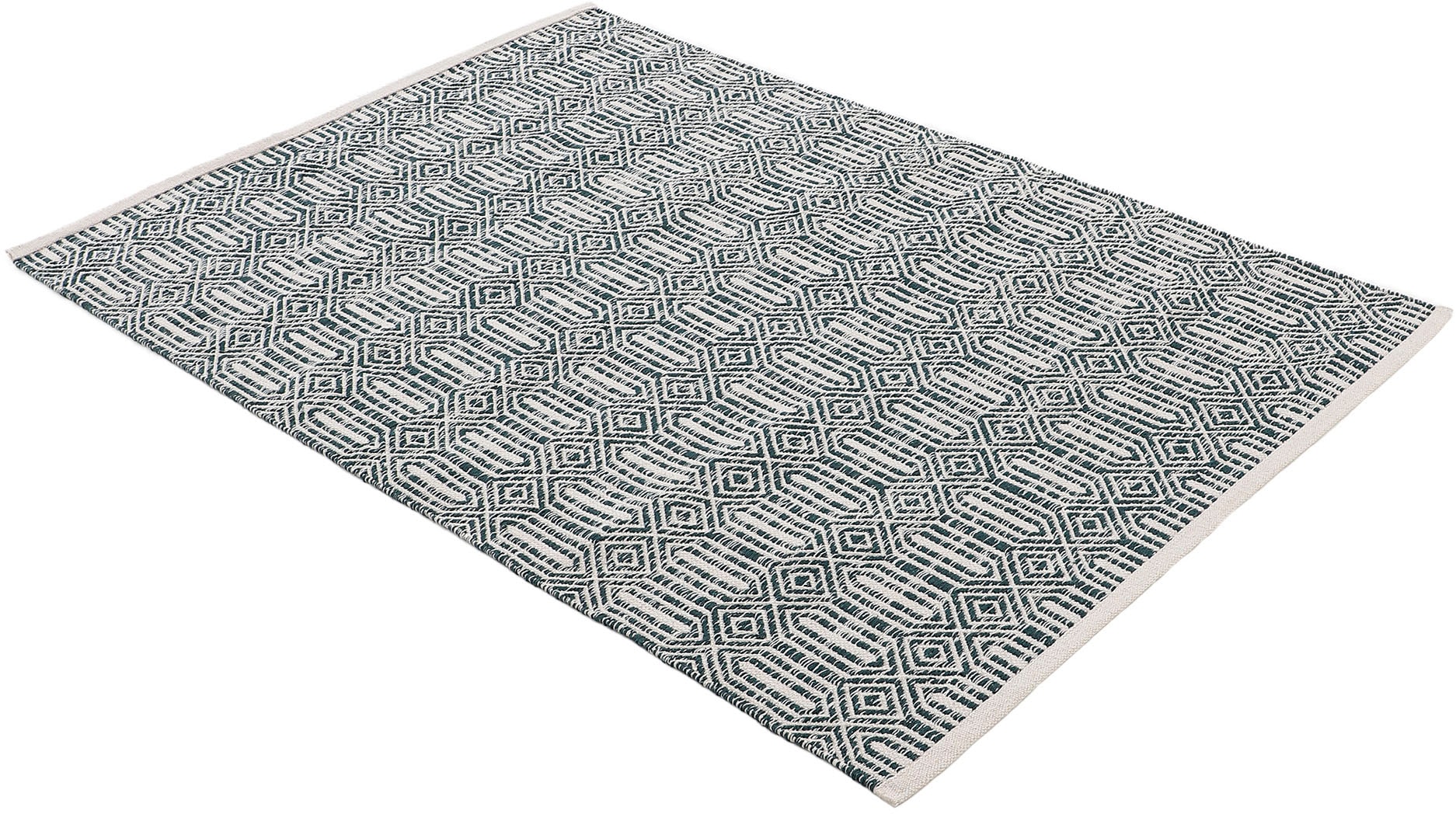 carpetfine Teppich »Kelim Oregan«, rechteckig, 5 mm Höhe, Wendeteppich aus reiner Baumwolle, Wohnzimmer