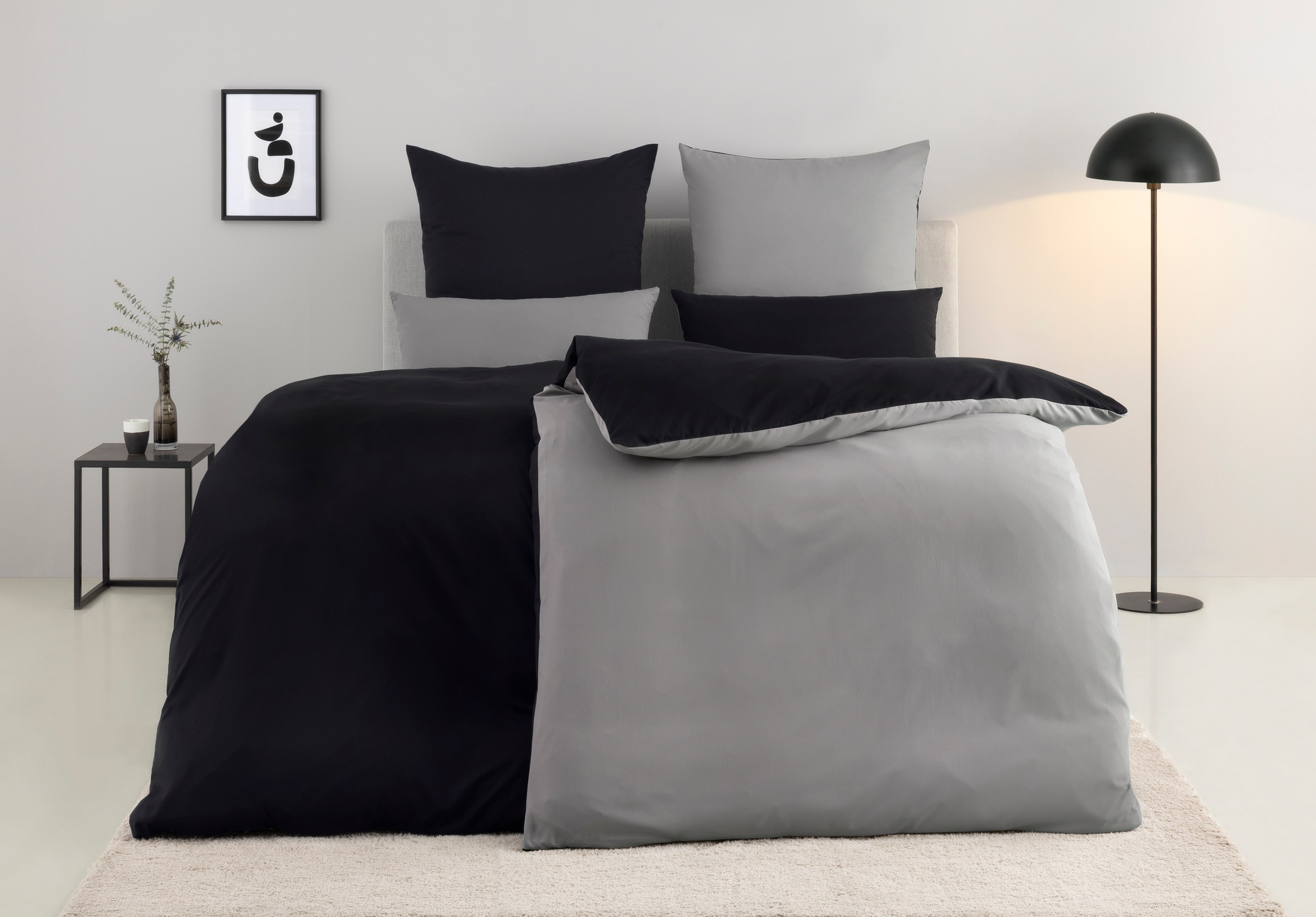 my home Bettwäsche "Desner2" 2 Stk. tlg. Premium Qualität, sehr weich, uni, günstig online kaufen