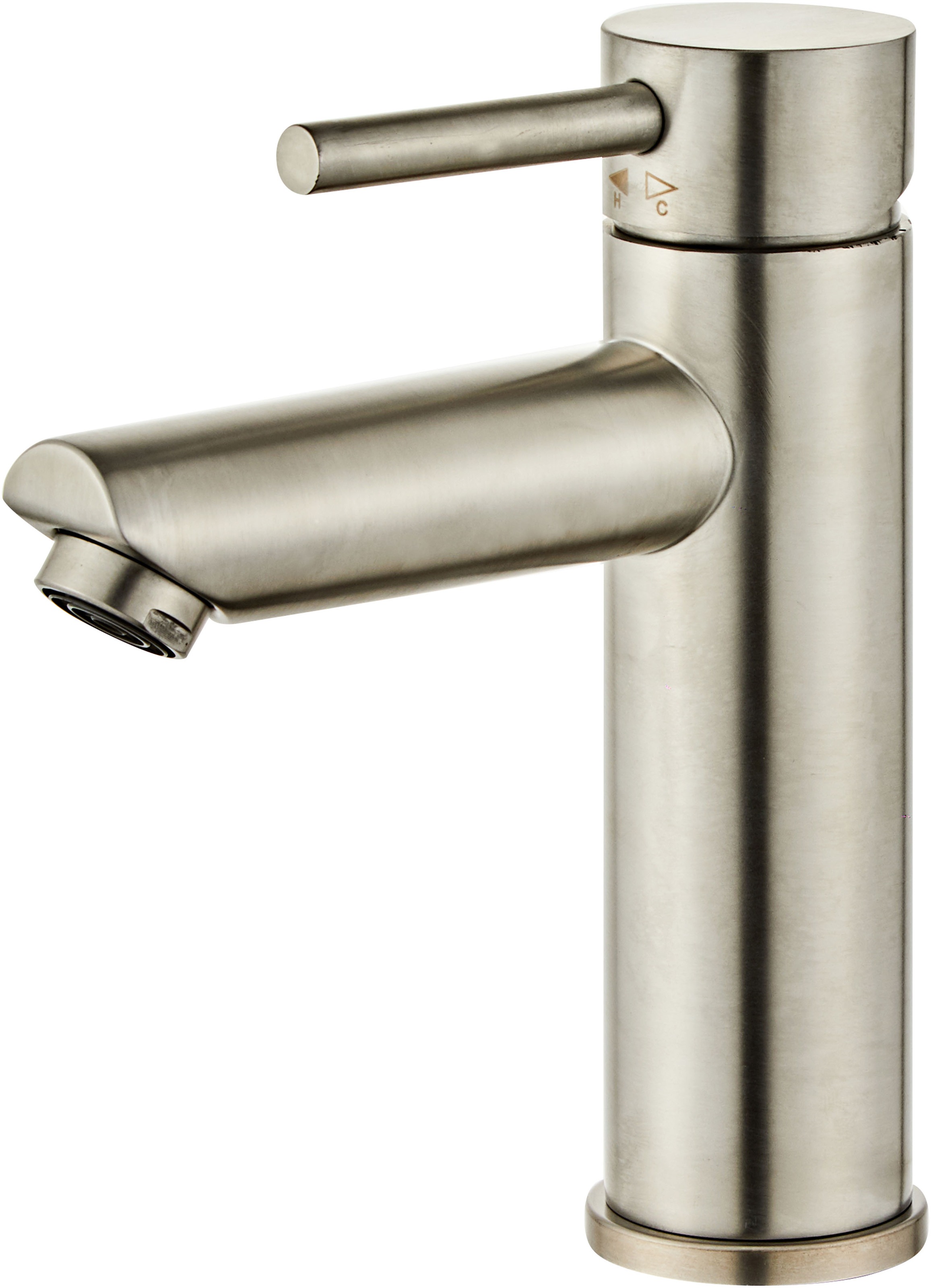 Badarmatur ØRESUND, B:4,4cm H:17,7cm T:11,4cm, grau, Edelstahl, Armaturen, "Dünenrose", in verschiedenen Farben