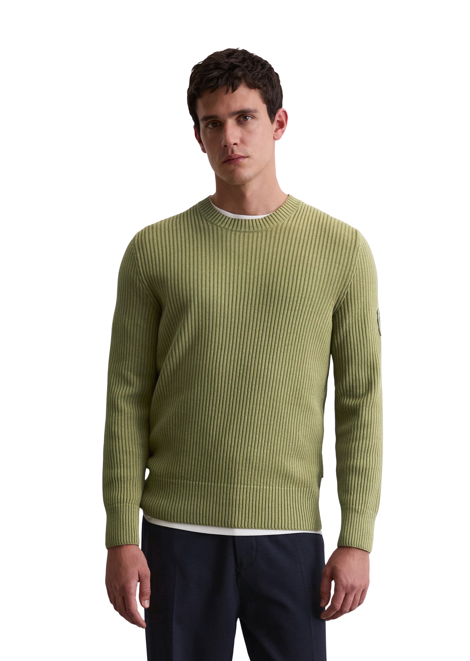 Marc OPolo Rundhalspullover "DFB Travel Collection" aus reiner Bio-Baumwoll günstig online kaufen