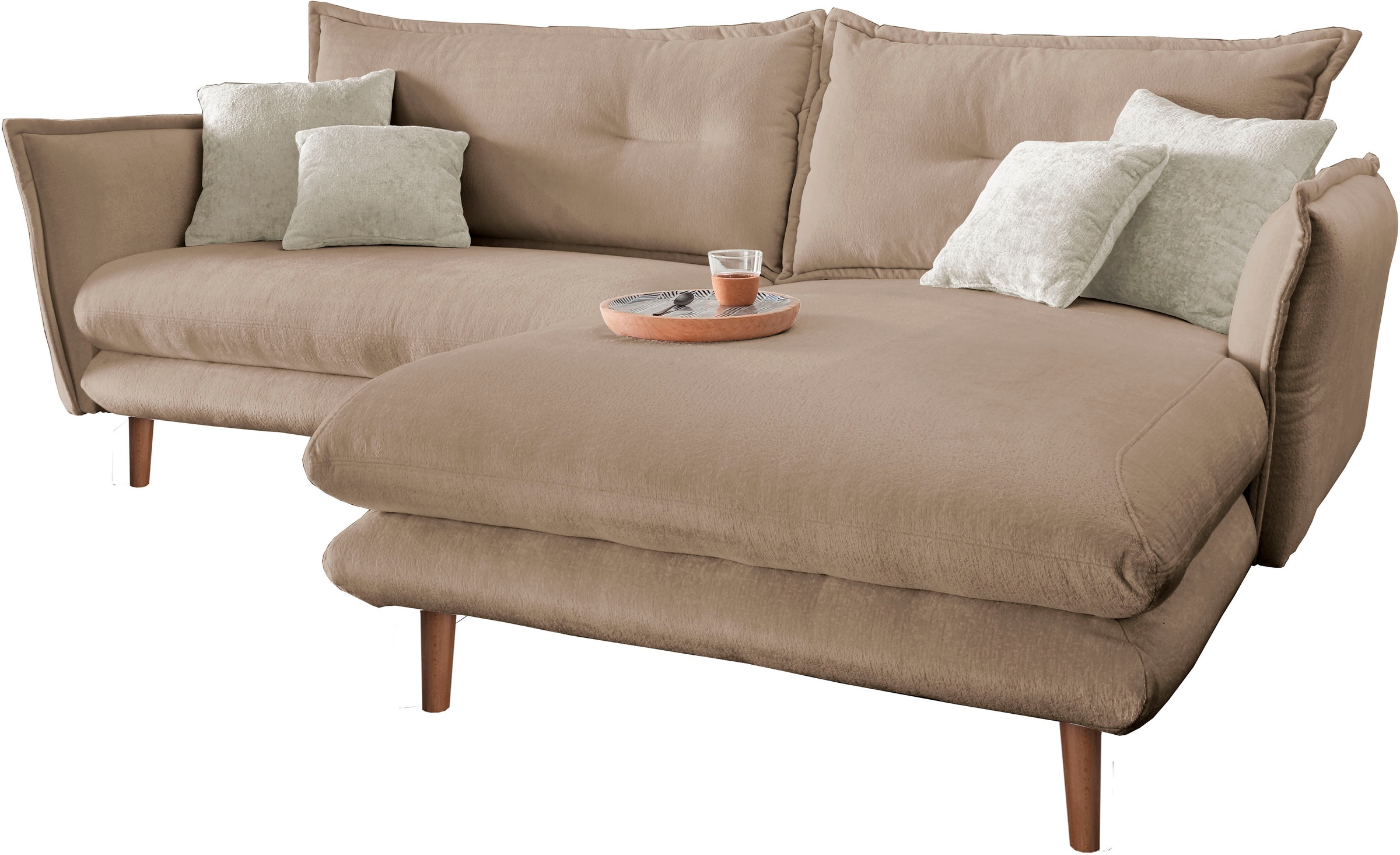 INOSIGN Ecksofa "Lazio modern und bequem, schmale Armlehnen, tolle Detailve günstig online kaufen