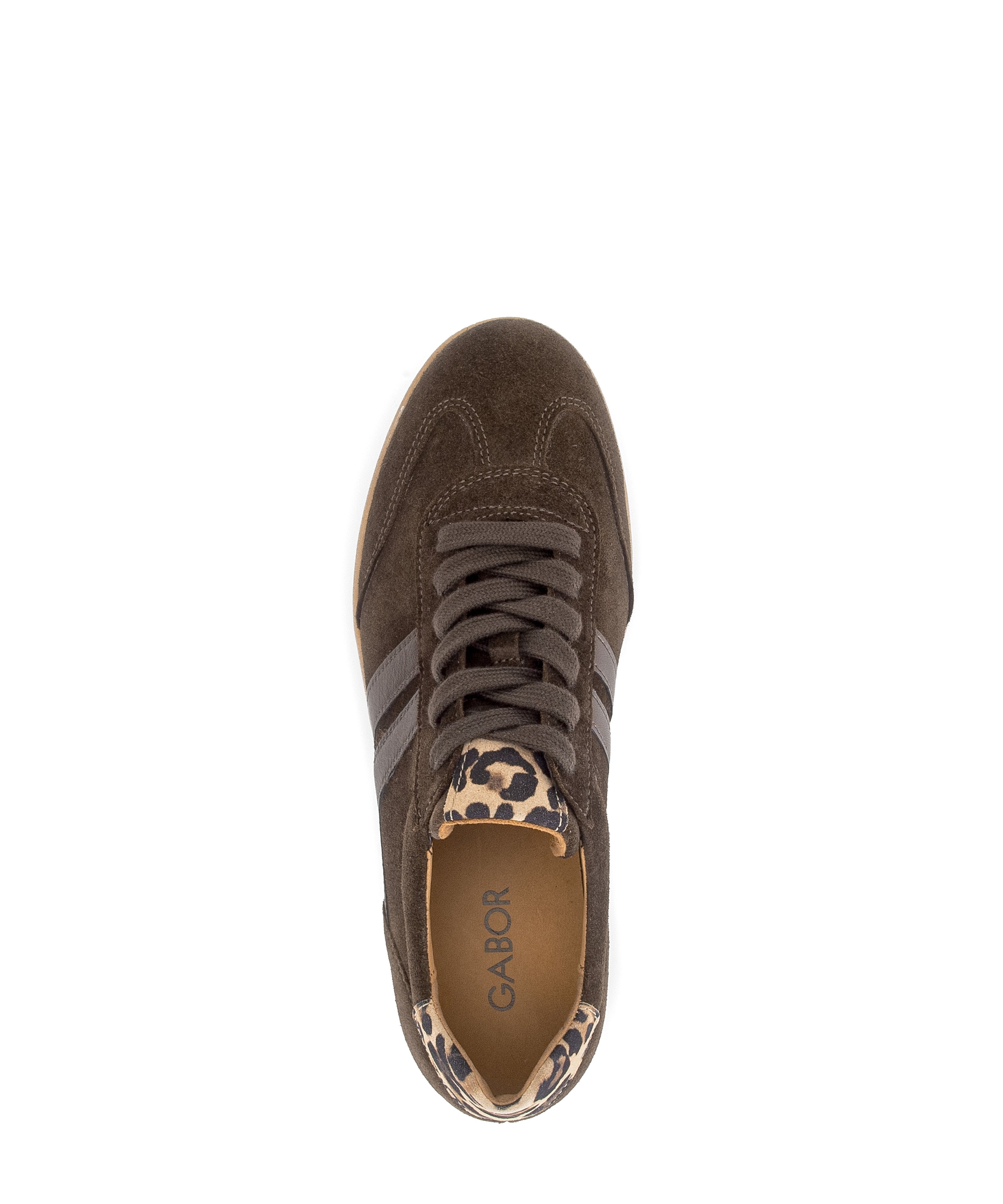 Gabor Sneaker  Freizeitschuh, Halbschuh, Schnürer, Kontrastbesatz in Metallic-Optik
