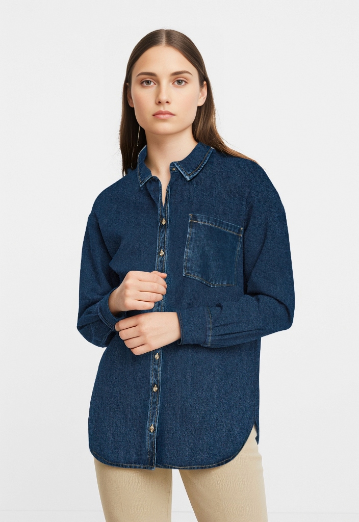 pieces Jeansbluse »PCMAISIE LS DENIM SHIRT NOOS BC«