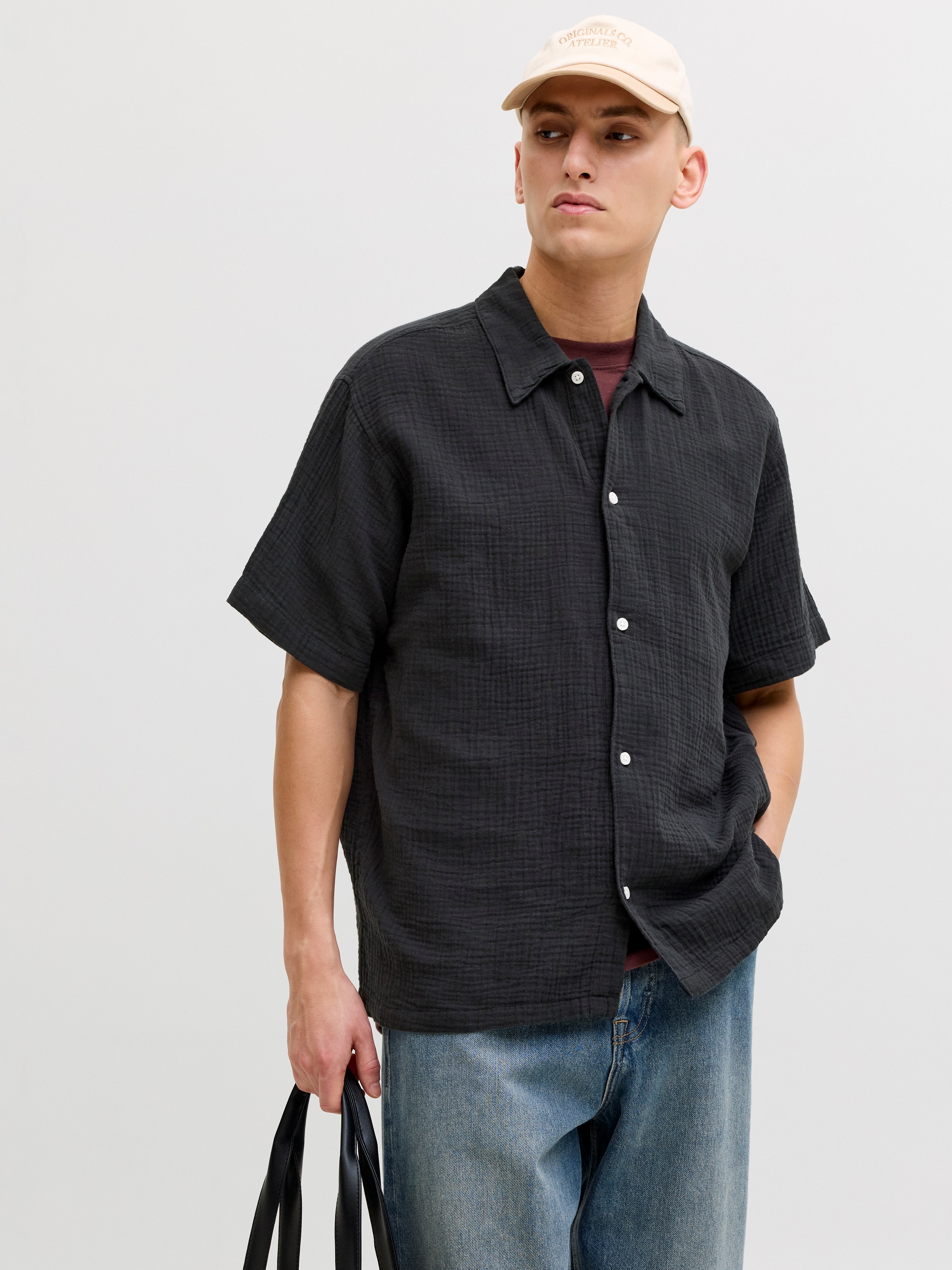 Jack & Jones Kurzarmhemd "JORNANTUCKET DOUBLE CLOTH SHIRT SS EA26" günstig online kaufen