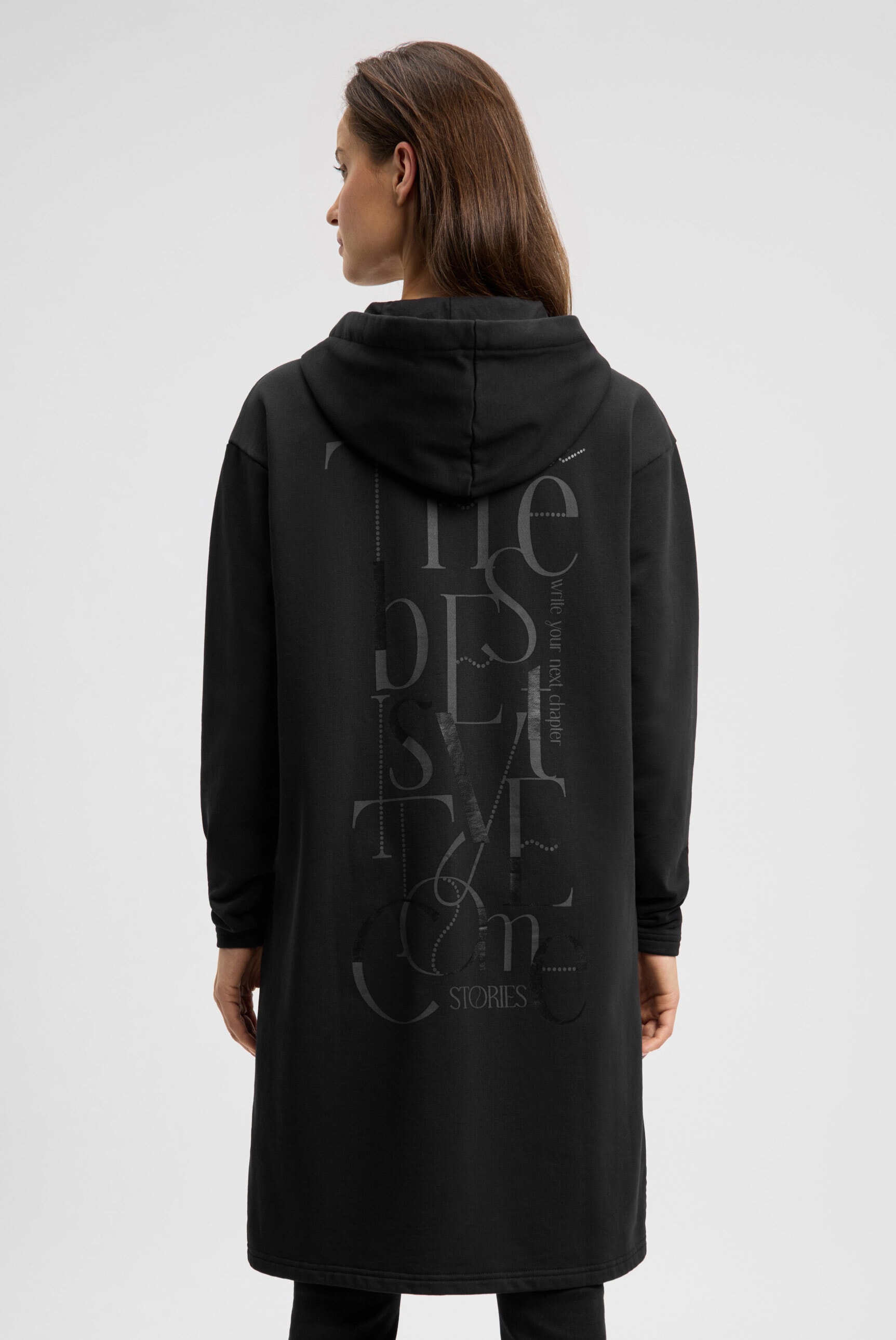 SOCCX Kapuzensweatjacke mit Seitenschlitze