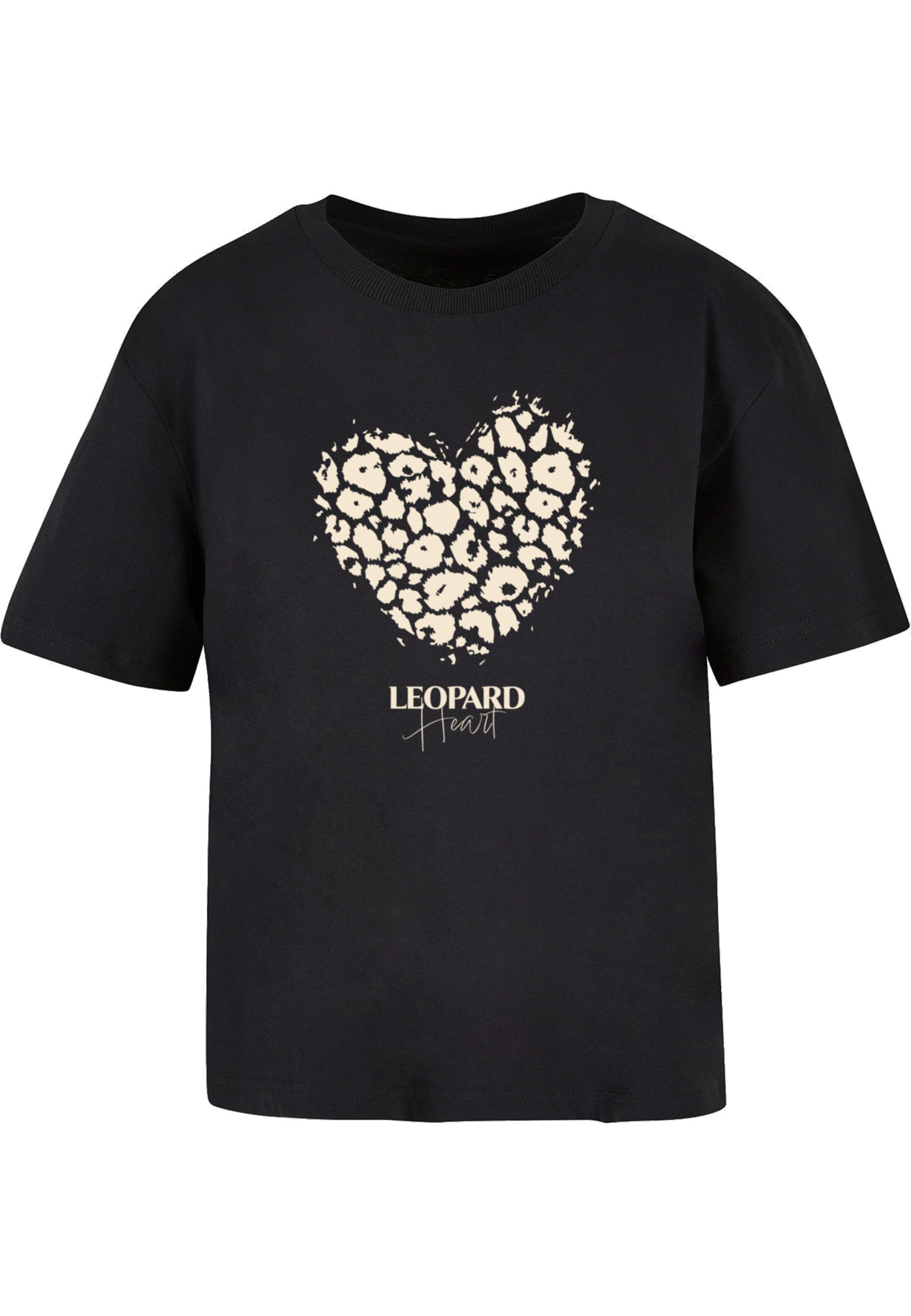 Merchcode T-Shirt "Merchcode Ladies Leopard Heart Everyday Tee" 1 Stk. günstig online kaufen