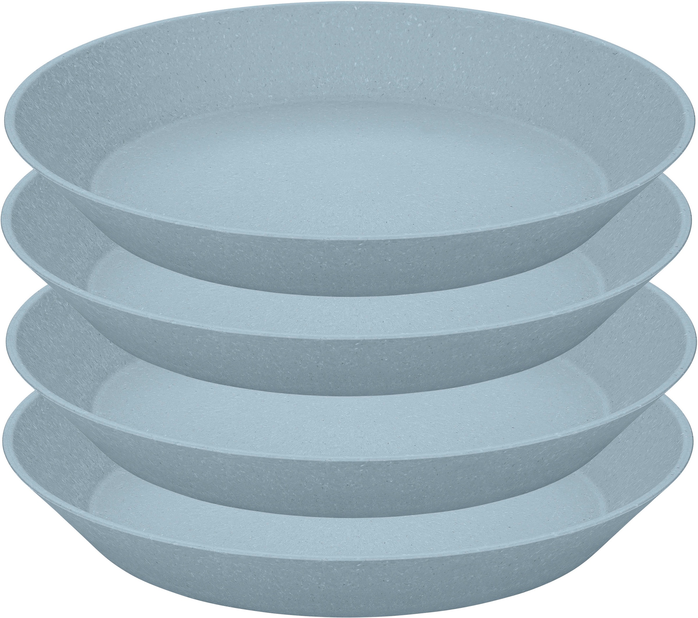 KOZIOL Teller "CONNECT PLATE" Teller Set, Made in Germany. Biozirkulärer Kunststoff, Ø 24 cm, tief