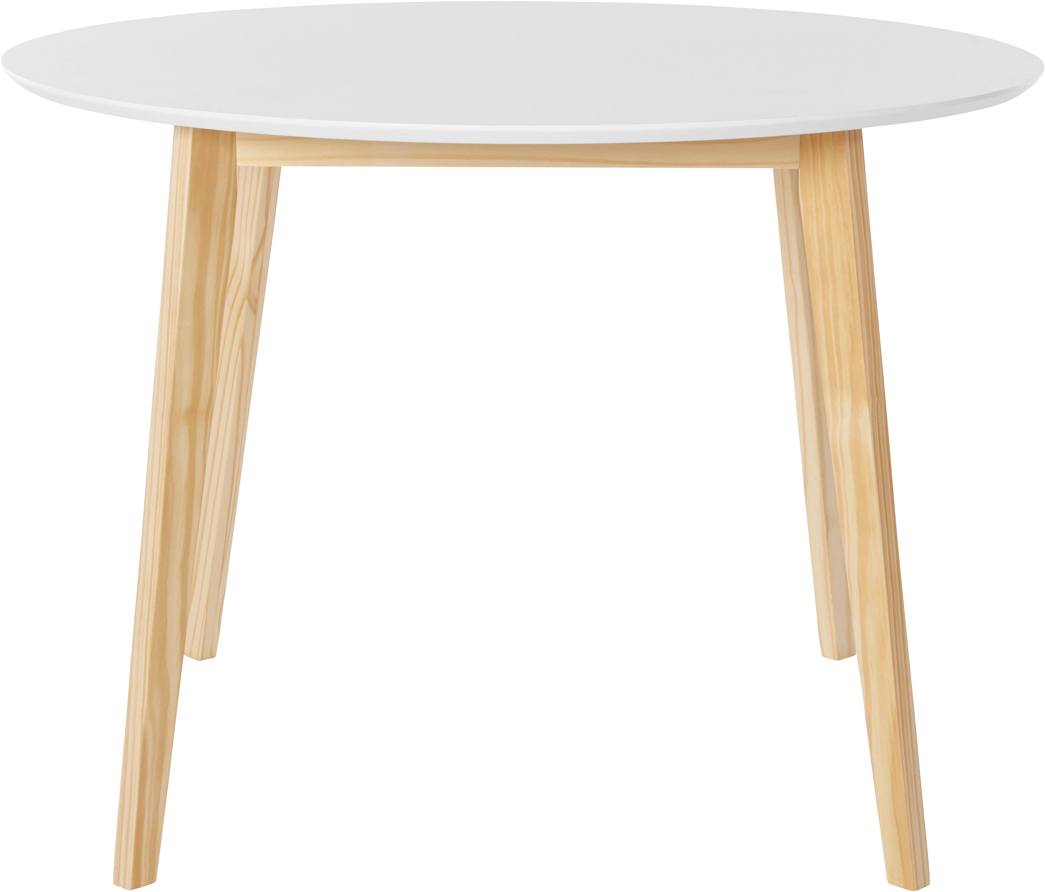 Thumbnail - INOSIGN Esstisch "Cody, TOPSELLER", (Esstisch, Küchentisch), Beine aus Massivholz, runde MDF-Tischplatte, in 2 Farbvaria...