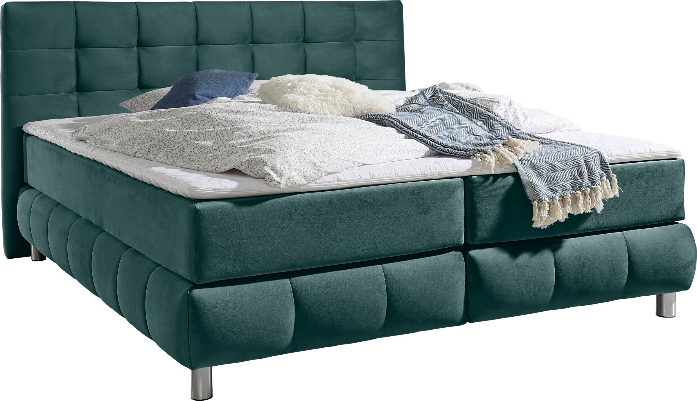 Home affaire Boxspringbett "Salo" incl. Topper, 6 Breiten, 2 Härtegrade, TF günstig online kaufen