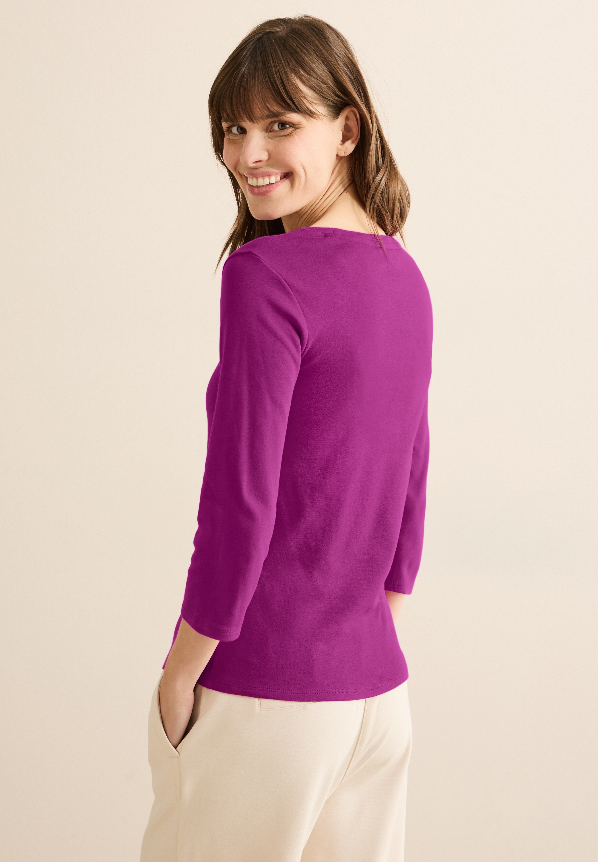 Cecil 3/4-Arm-Shirt, aus reiner Baumwolle