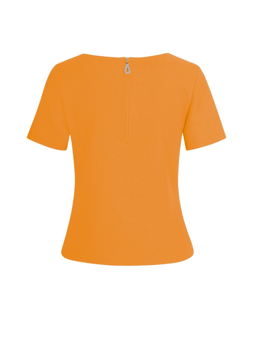 Trigema Sweatshirt »TRIGEMA Shirt mit kurzen Ärmeln mit Kristallsteinen«