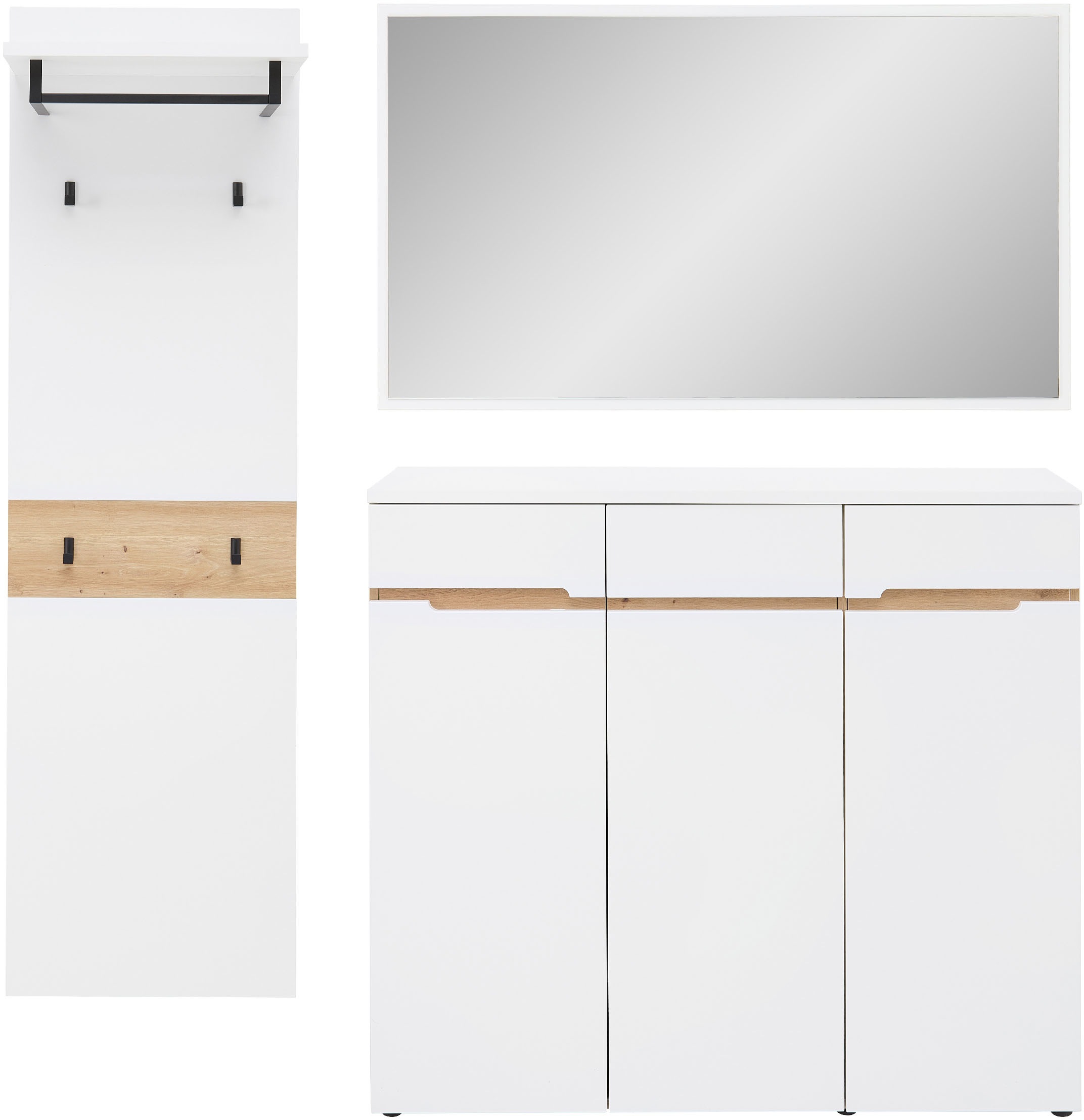 Innostyle Garderoben-Set "Memphis Garderoben Set, 181x190x38cm (B/H/T)", (3 günstig online kaufen