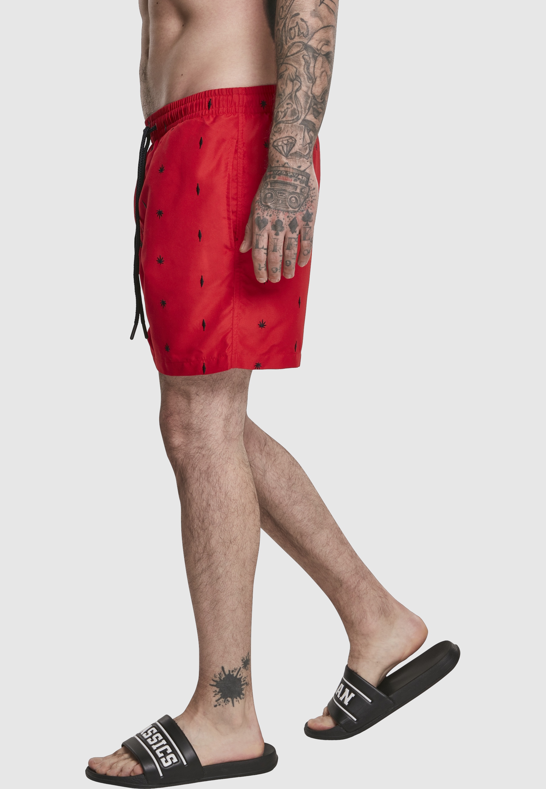 URBAN CLASSICS Badeshorts »Urban Classics Herren Embroidery Swim Shorts«