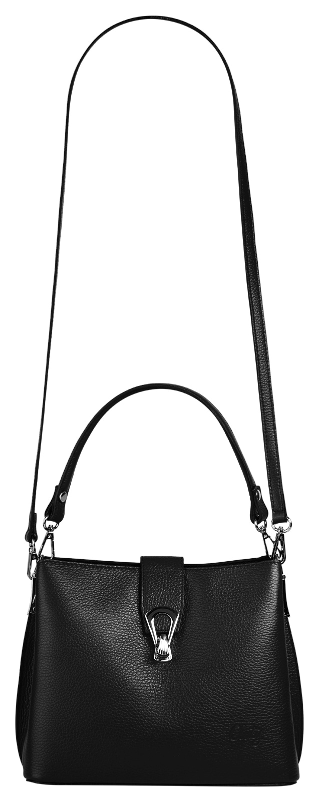 Cluty Umhängetasche, echt Leder, Made in Italy