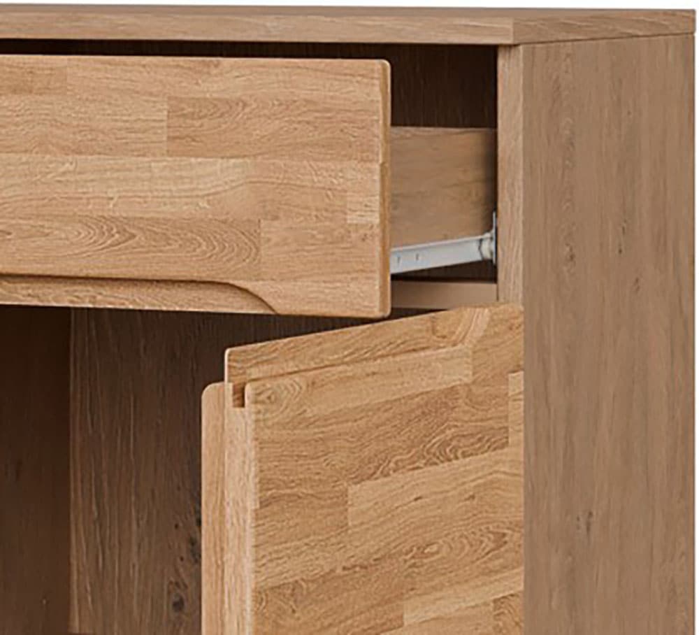 OTTO home Sideboard »VETRO Teilmassiv, Fronten Massivholz, Wohnzimmer, Stauraum,Griffmulde« B/T/H:199/40/85cm, 2 Schubladen,  7Fächer