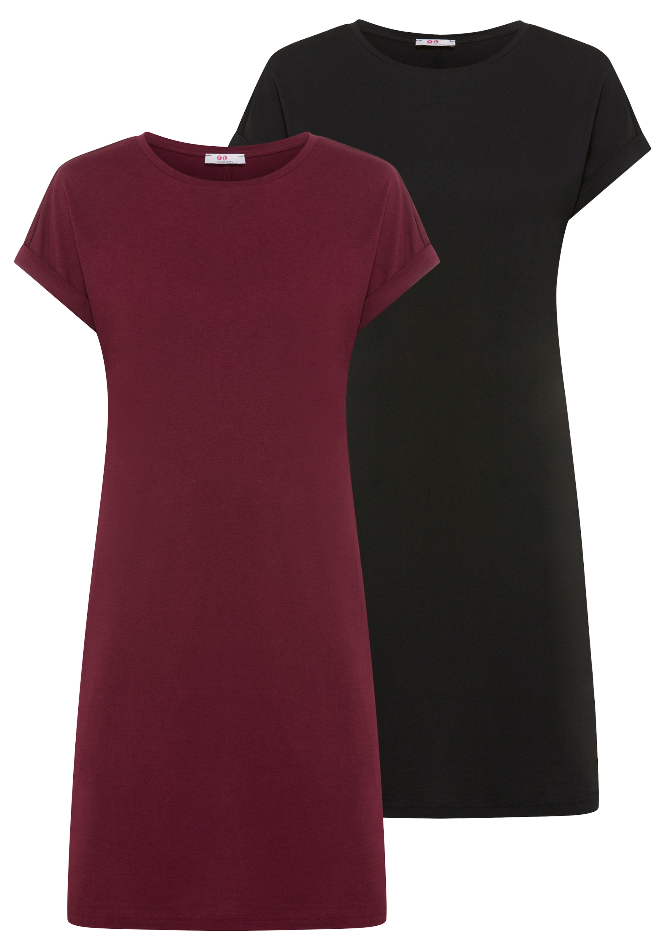 Flashlights Shirtkleid 2er-Pack, aus Single Jersey, figurumspielende Passfo günstig online kaufen