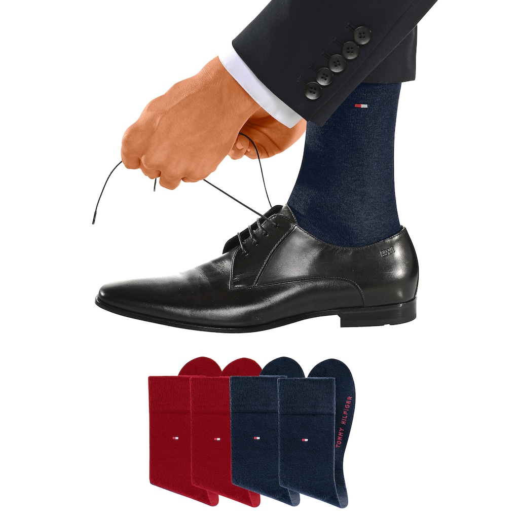 Tommy Hilfiger Businesssocken, (4 Paar)