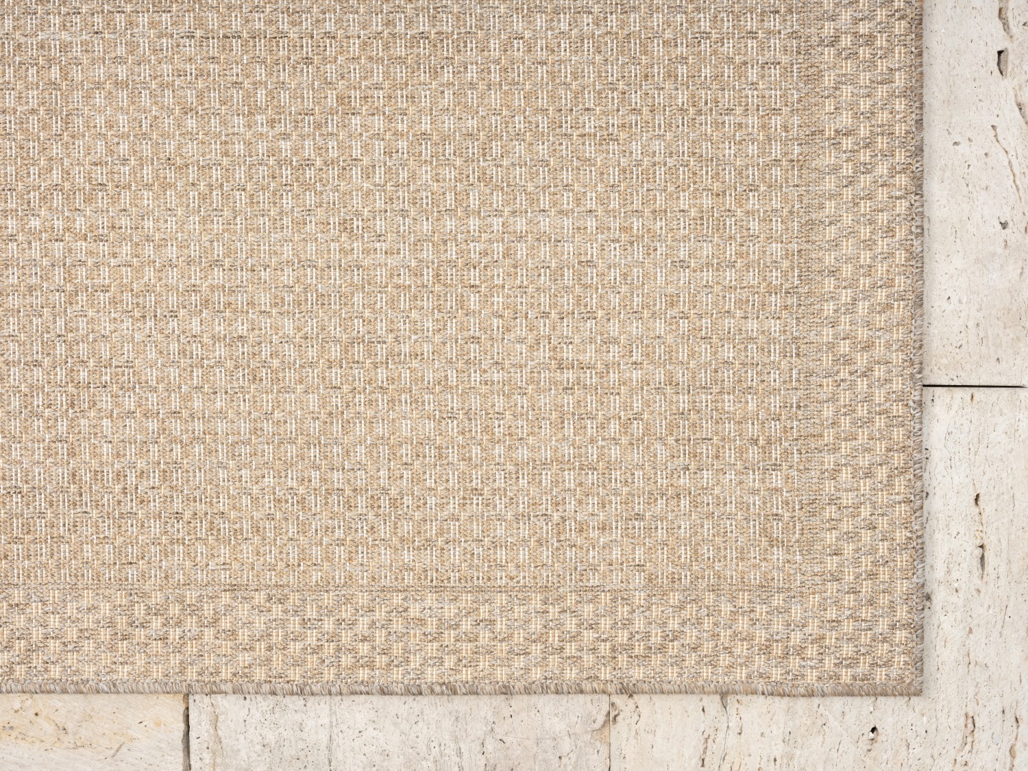 Myflair Möbel & Accessoires Teppich »Natura Lagerräumung«, rechteckig, 6 mm Höhe, Uni Farben, mit Bordüre, Outdoor geeignet, Balkon, Terrasse