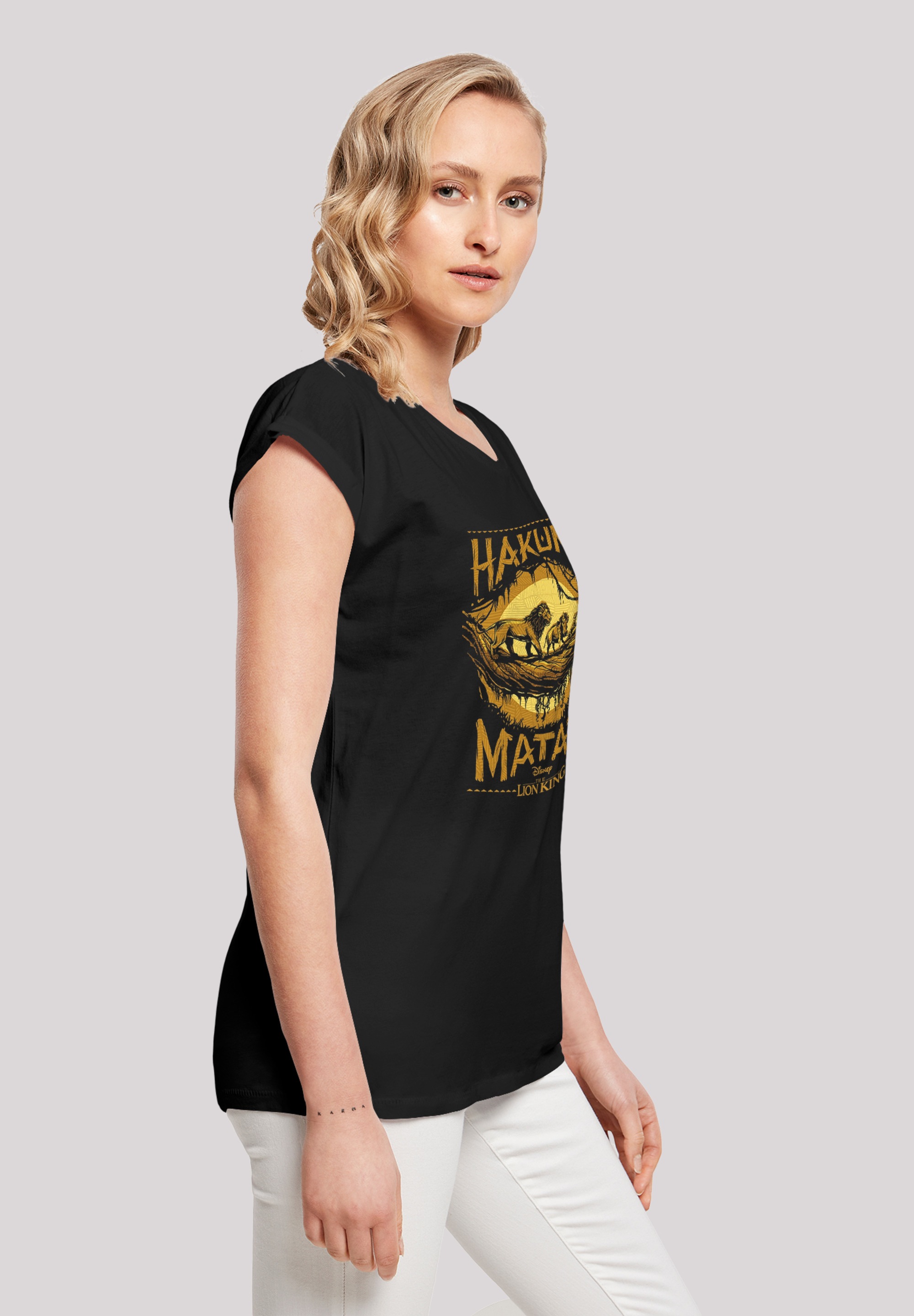 F4NT4STIC T-Shirt »Disney Der König der Löwen Hakuna Matata«, Damen,Premium Merch,Regular-Fit,Kurze Ärmel,Bedruckt