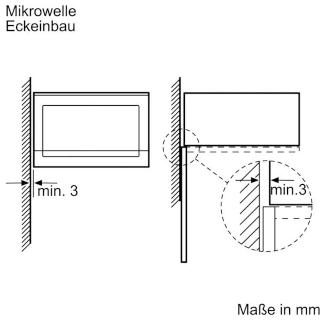 SIEMENS Einbau-Mikrowelle »BF525LMS0«, Mikrowelle, 800 W