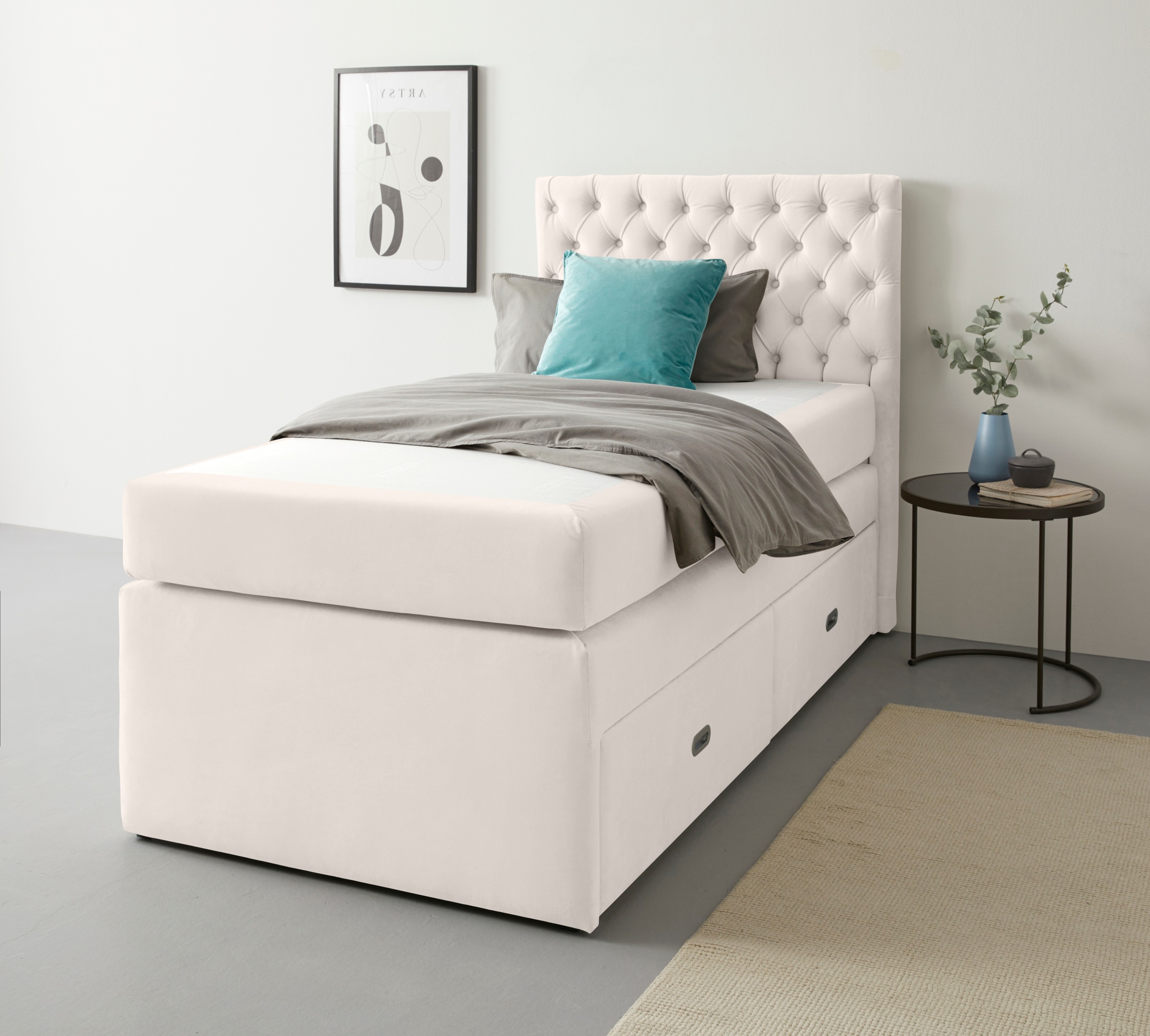 Home affaire Bett "Boxbett Alvi mit Schubladen, Taschen-Federkernmatratze" günstig online kaufen