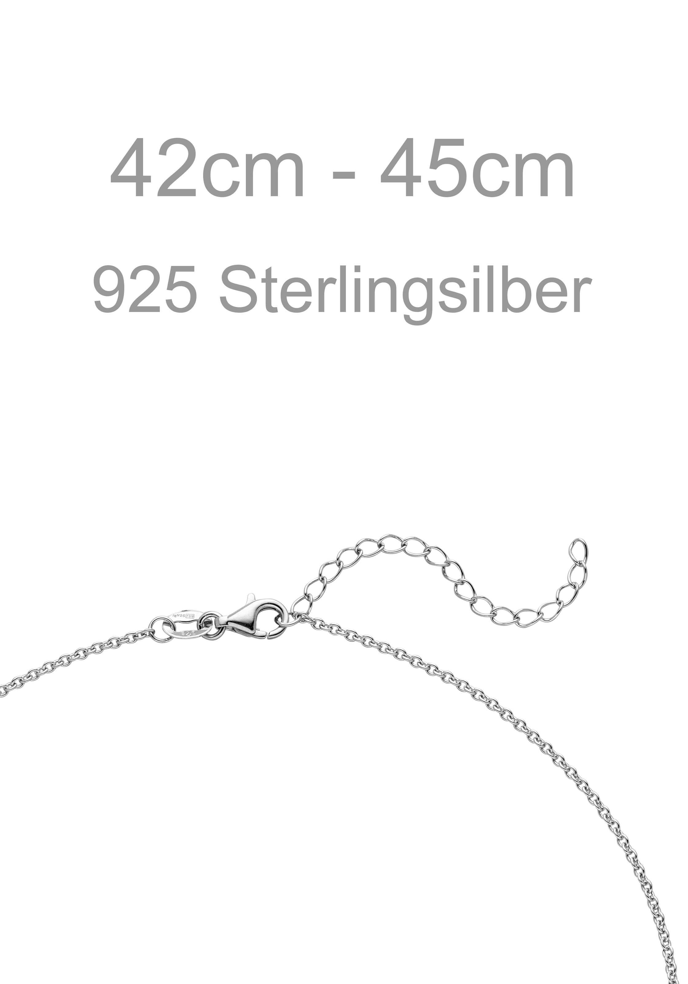 JOBO Collier »Kette mit 3 Sternen« 925 Silber 43 cm
