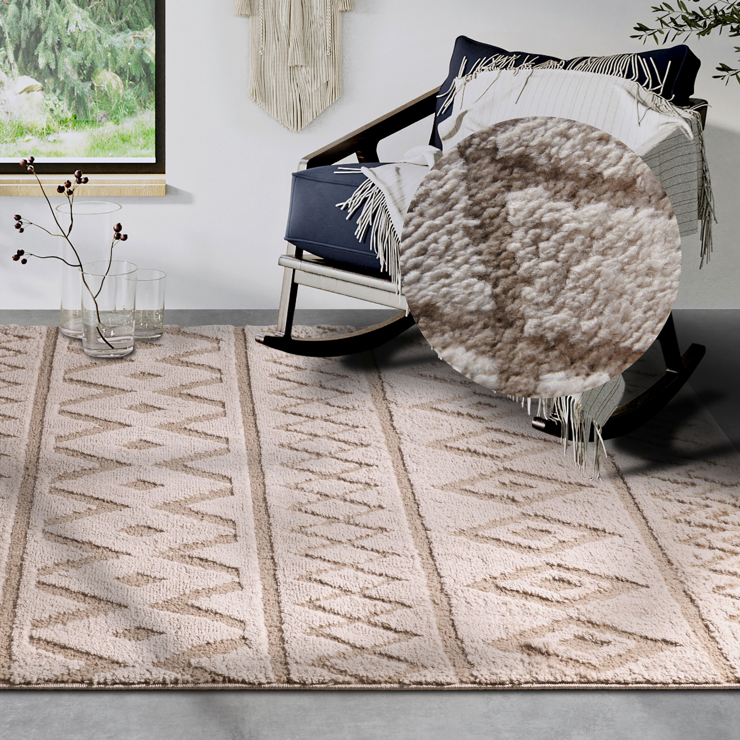 ELLE DECORATION Designteppich "Itinerance" rechteckig 18 mm Höhe Hochflor, günstig online kaufen