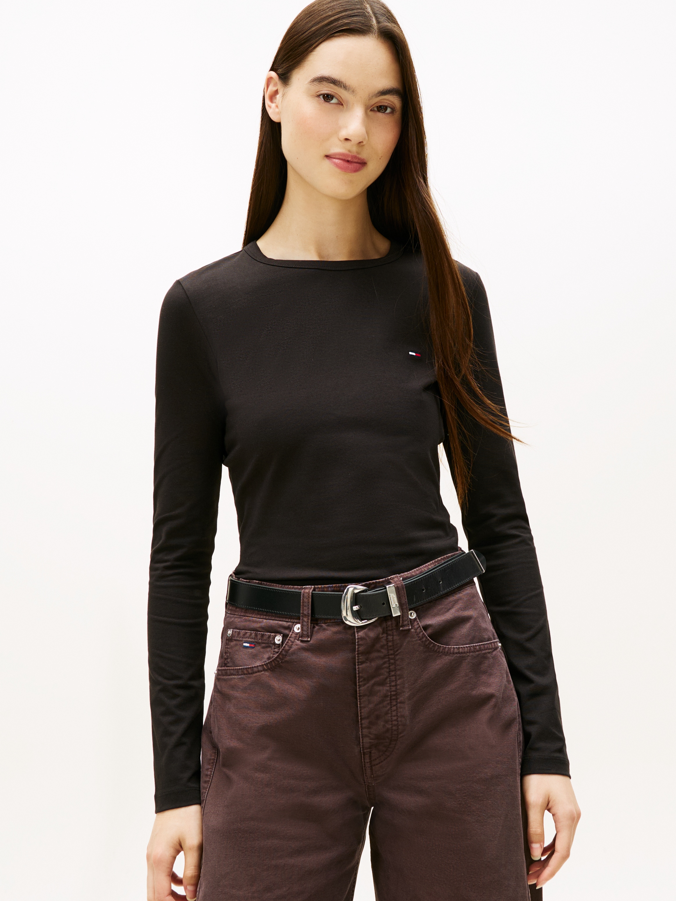 Tommy Jeans Langarmshirt "TJW SLIM JERSEY LS TEE" günstig online kaufen