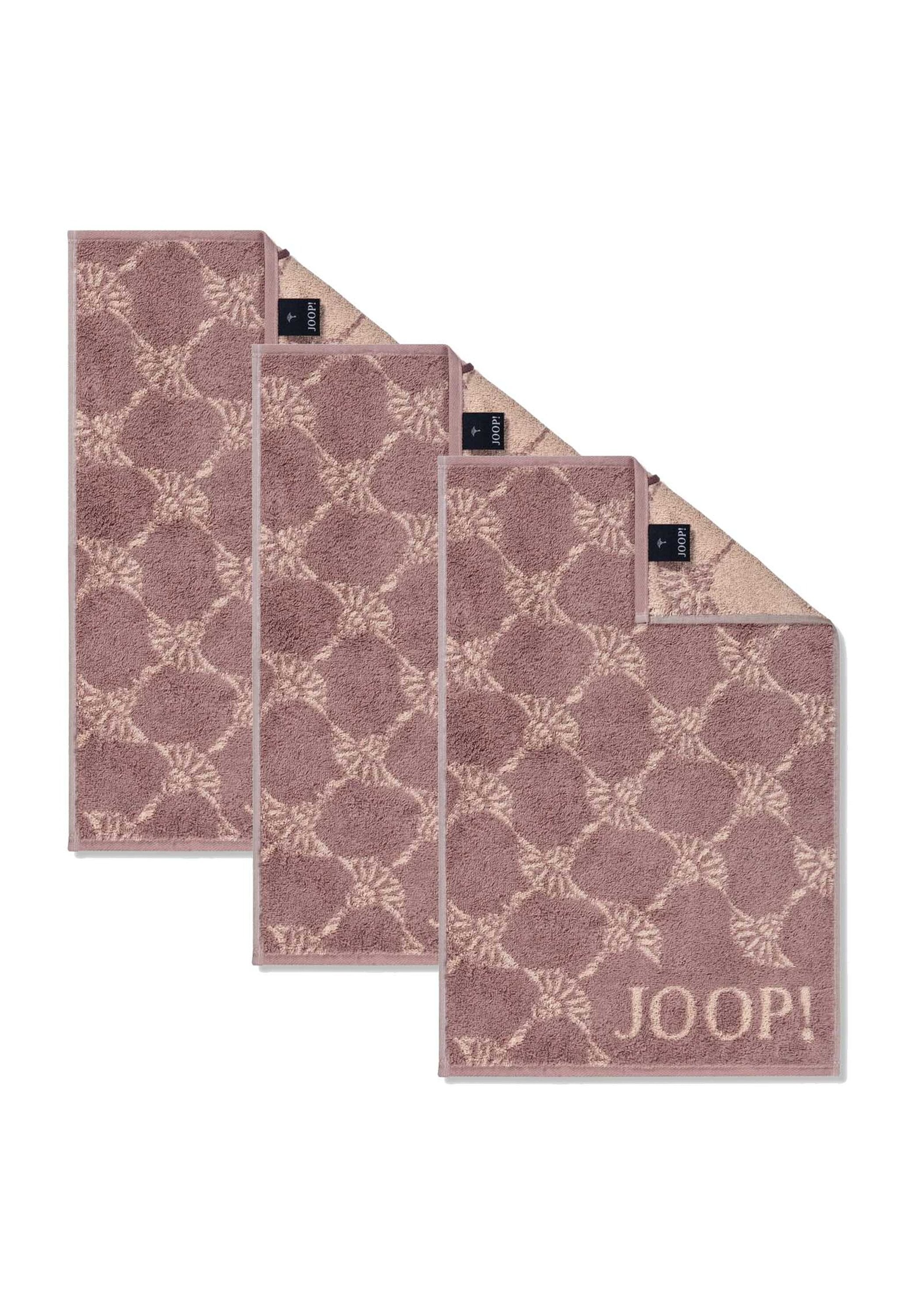 Gästehandtuch JOOP, B:30cmrosa cornflower, Obermaterial: 100% Baumwolle CO., Handtücher, "Gästetuch Classic Frottier 3er Pack"