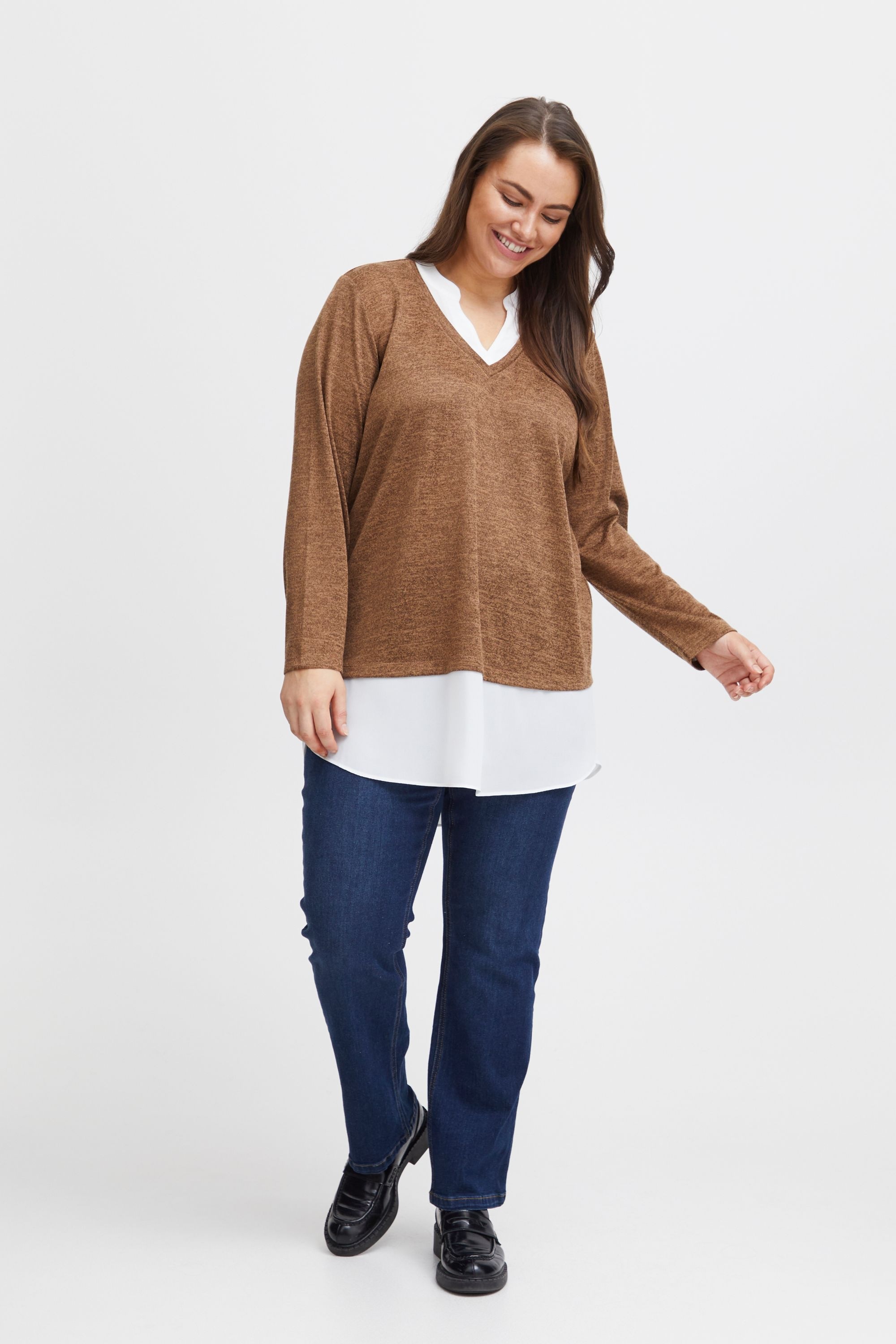 fransa Strickfleece-Pullover »Strickpullover FPRexan«