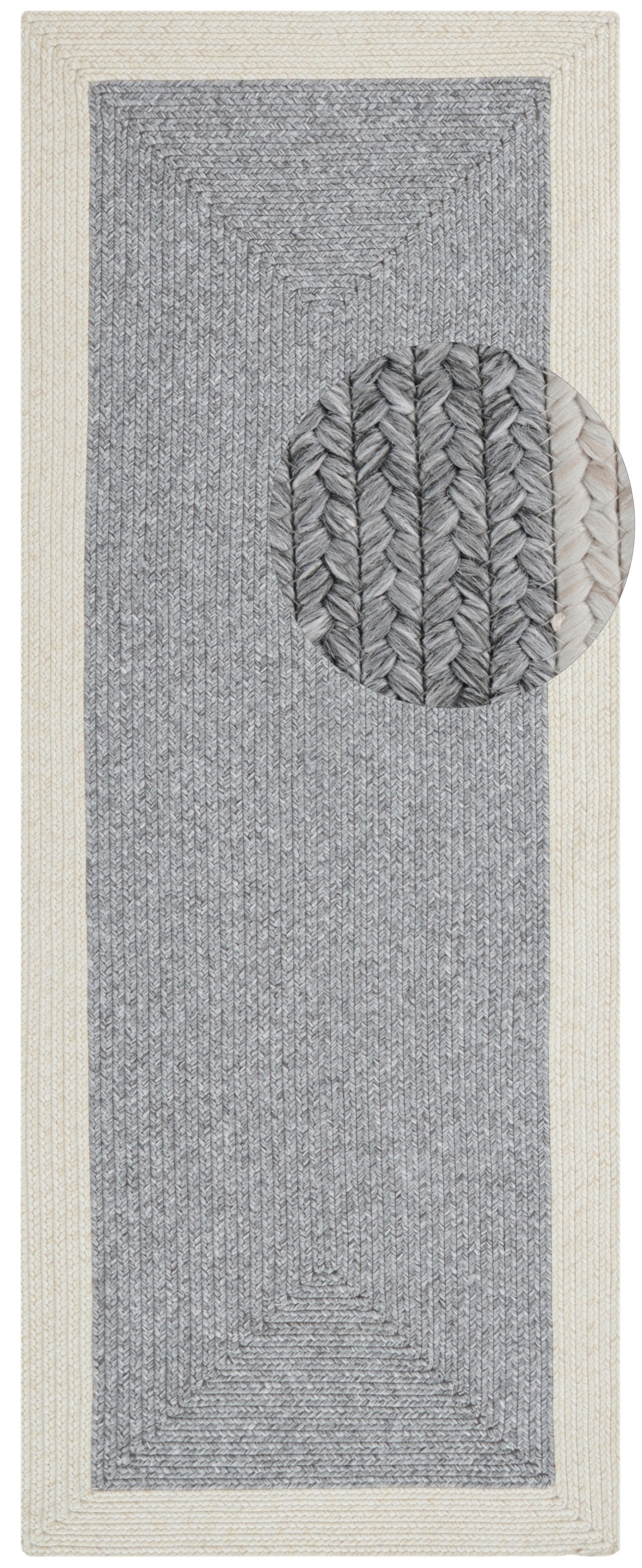 NORTHRUGS Teppich »Trenzado«, rechteckig, 10 mm Höhe, In- & Outdoor, Handmade-Look, Läufer, Wetterfest, Balkon, Wohnzimmer