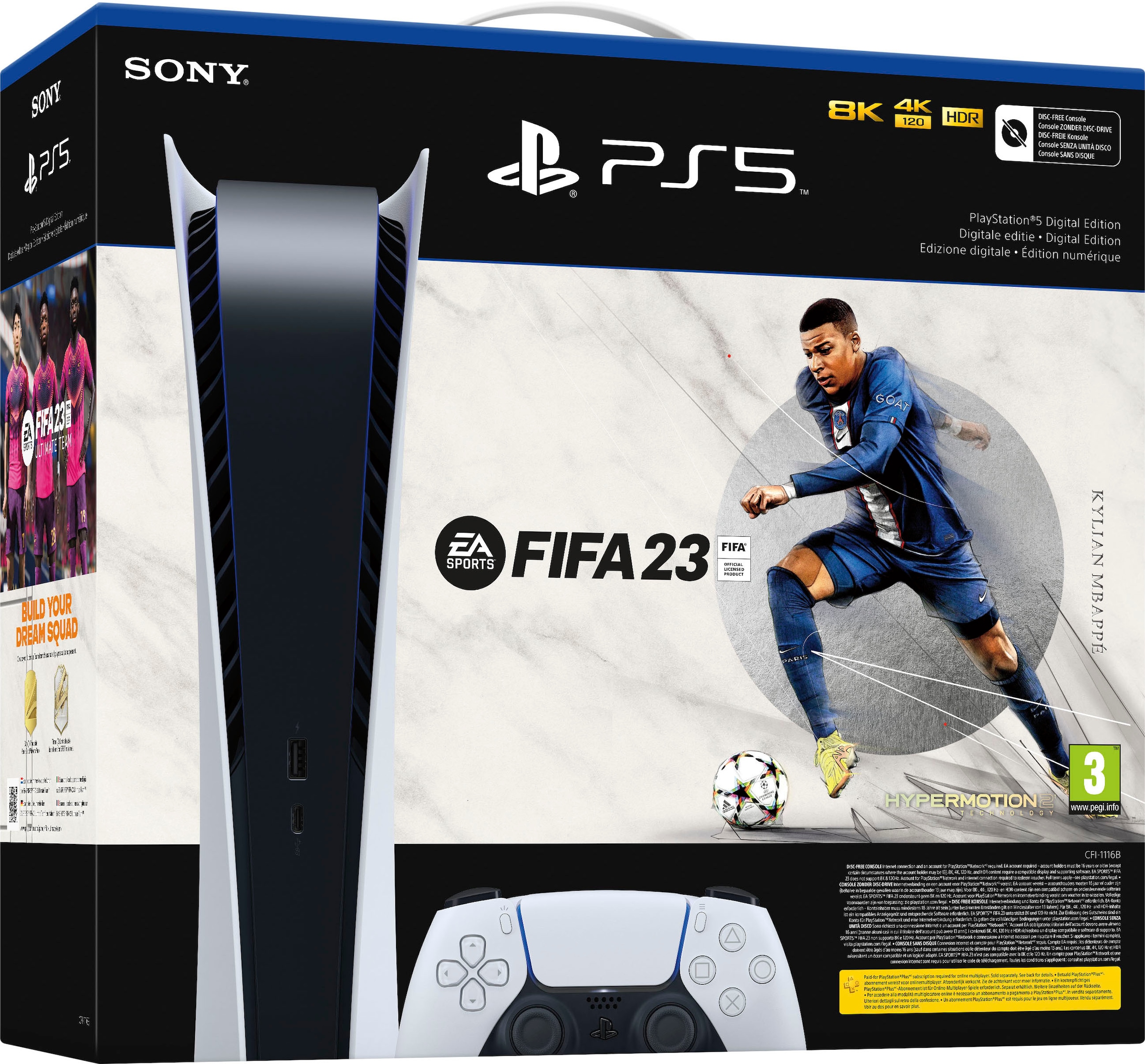 PlayStation 5 Konsolen-Set »-Digital Edition«, inkl. FIFA 23 (Download Code)