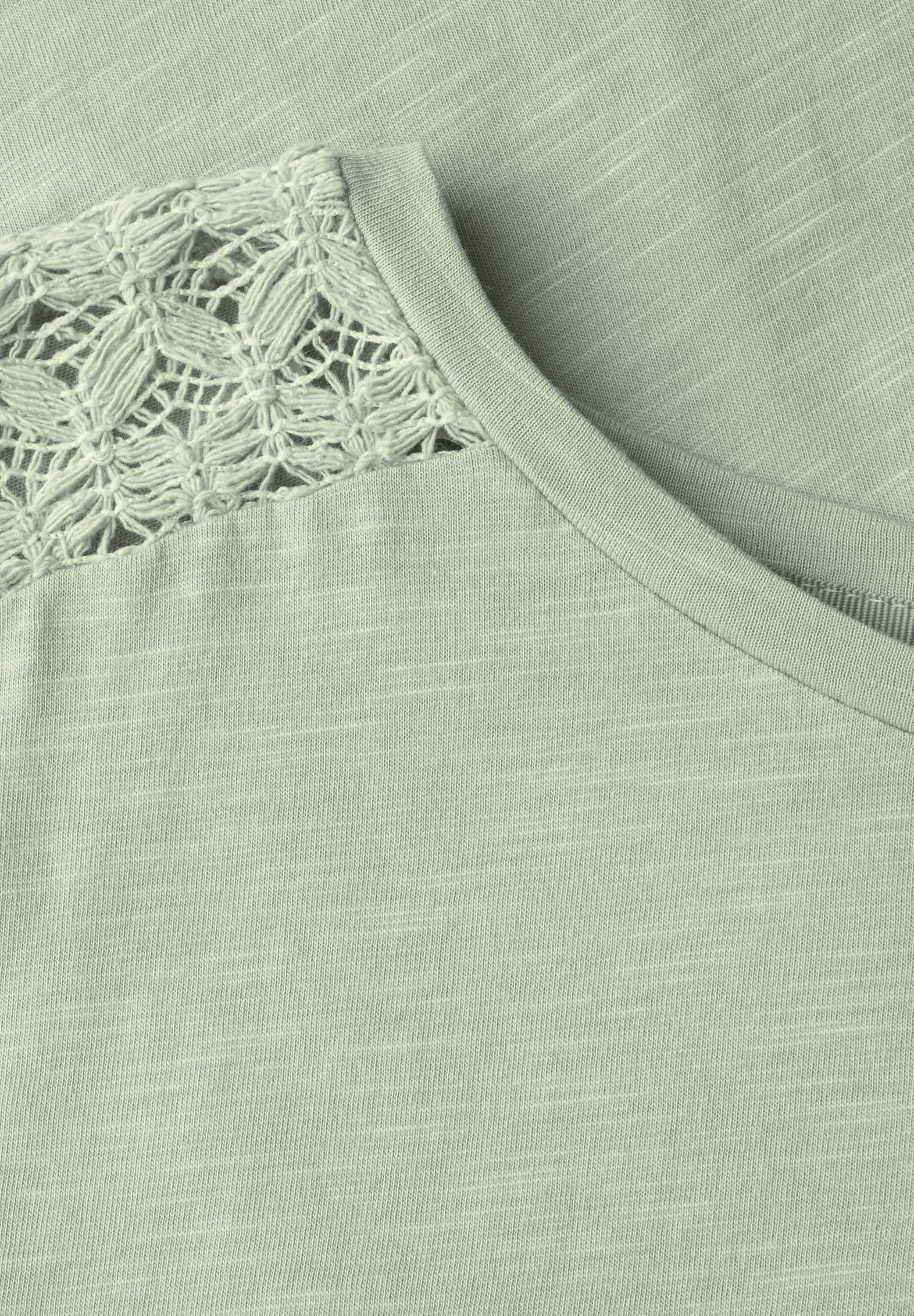STREET ONE Spitzenshirt, im soften Baumwoll-Mix