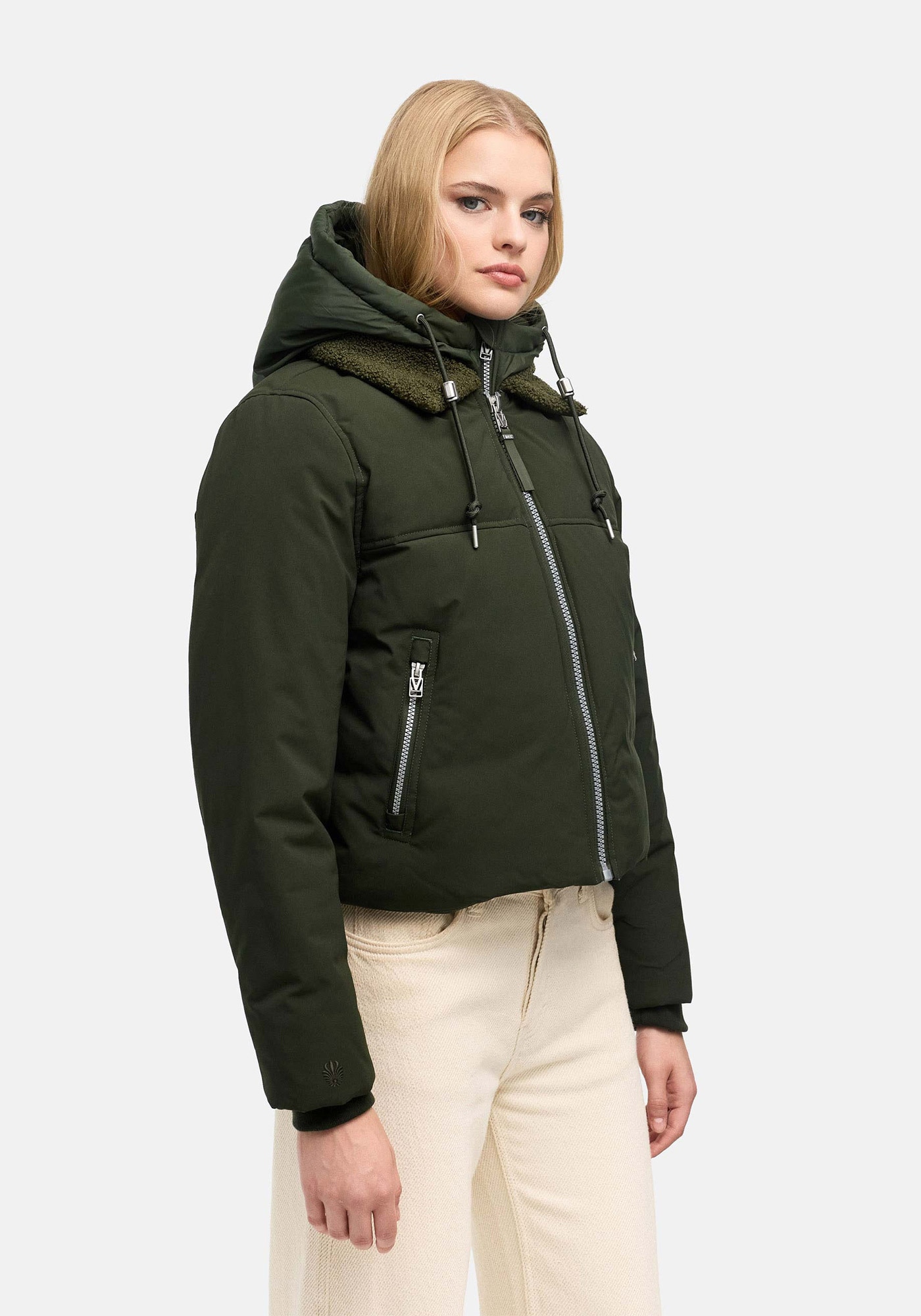 Marikoo Winterjacke »Yurinaa« mit Kapuze Damen Pufferjacke warm mit Kapuze und kuscheligem Kragen