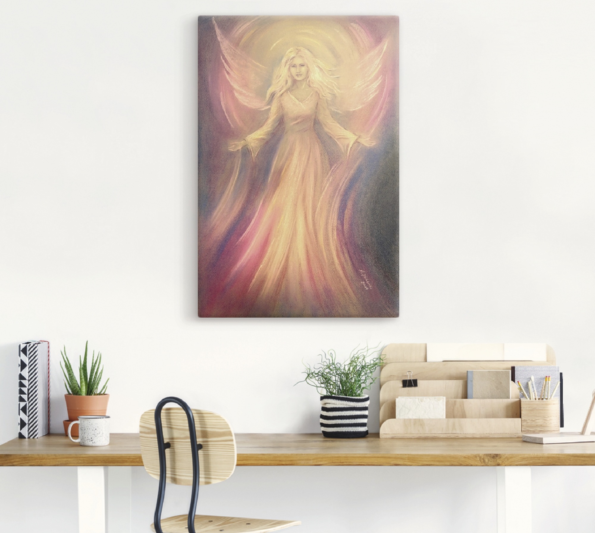 Artland Wandbild "Engel Licht Liebe - Spirituelle Malerei" Religion 1 Stk. günstig online kaufen