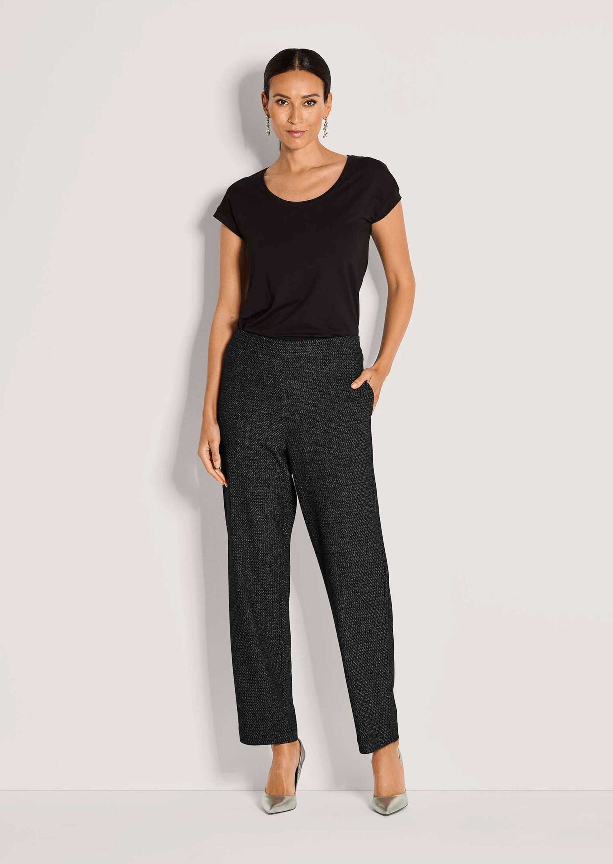 MADELEINE Jerseyhose "Jerseyhose Stretch-Stoffhose mit Glanzakzenten" günstig online kaufen