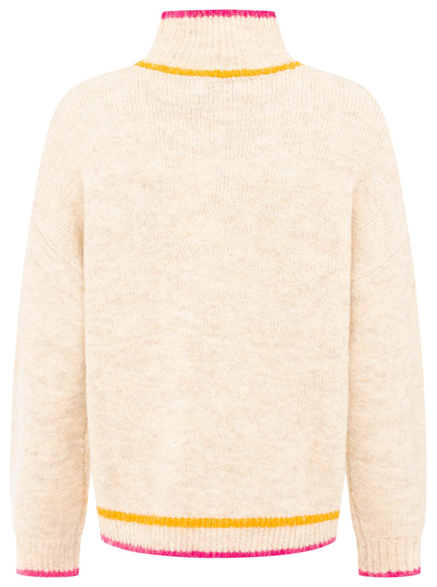 Zwillingsherz Stehkragenpullover »"Heart"« mit Herz und farbigen Streifen, hoher Kragen, oversize