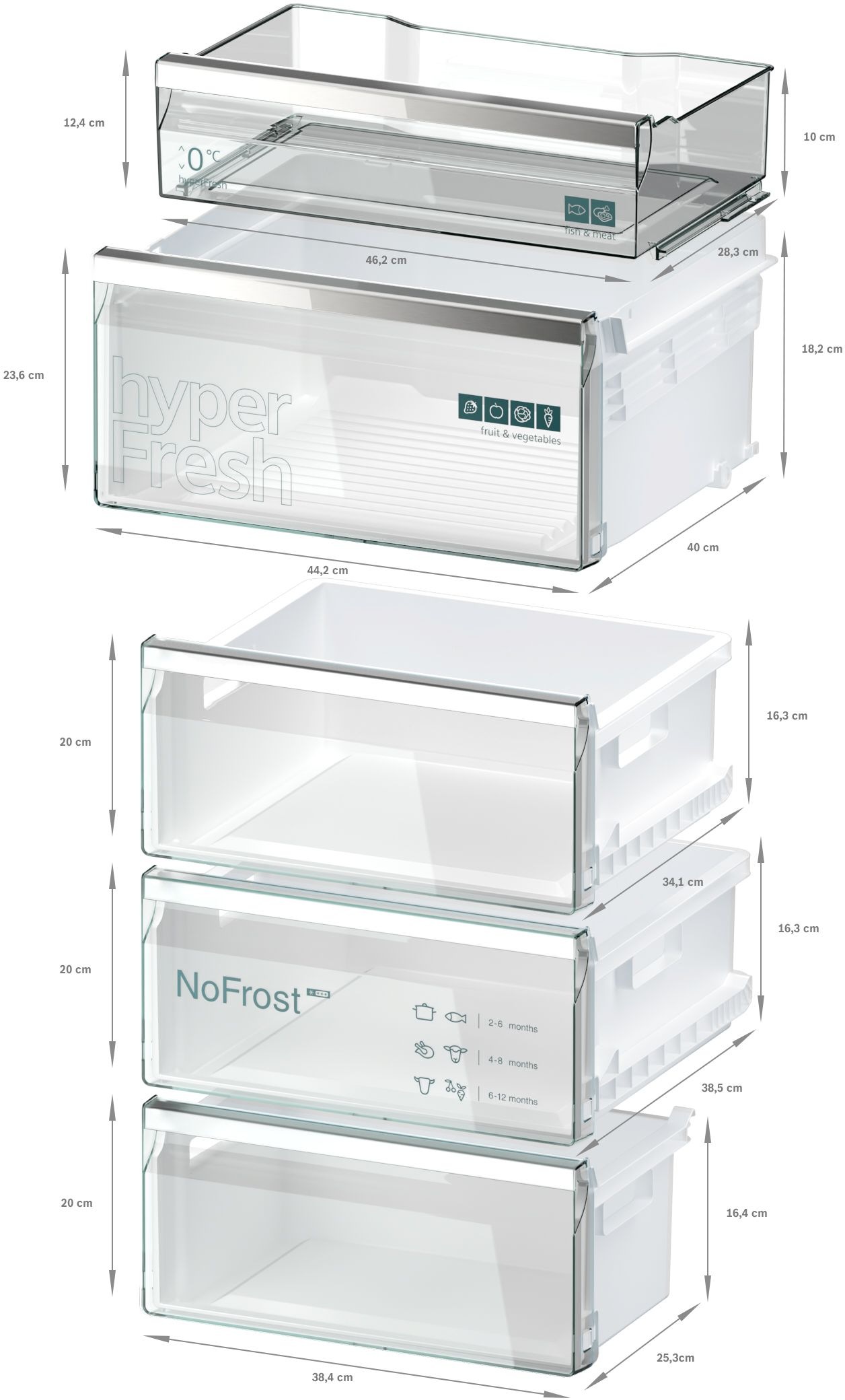 SIEMENS Kühl-/Gefrierkombination, KG39NAIAT, 203 cm hoch, 60 cm breit