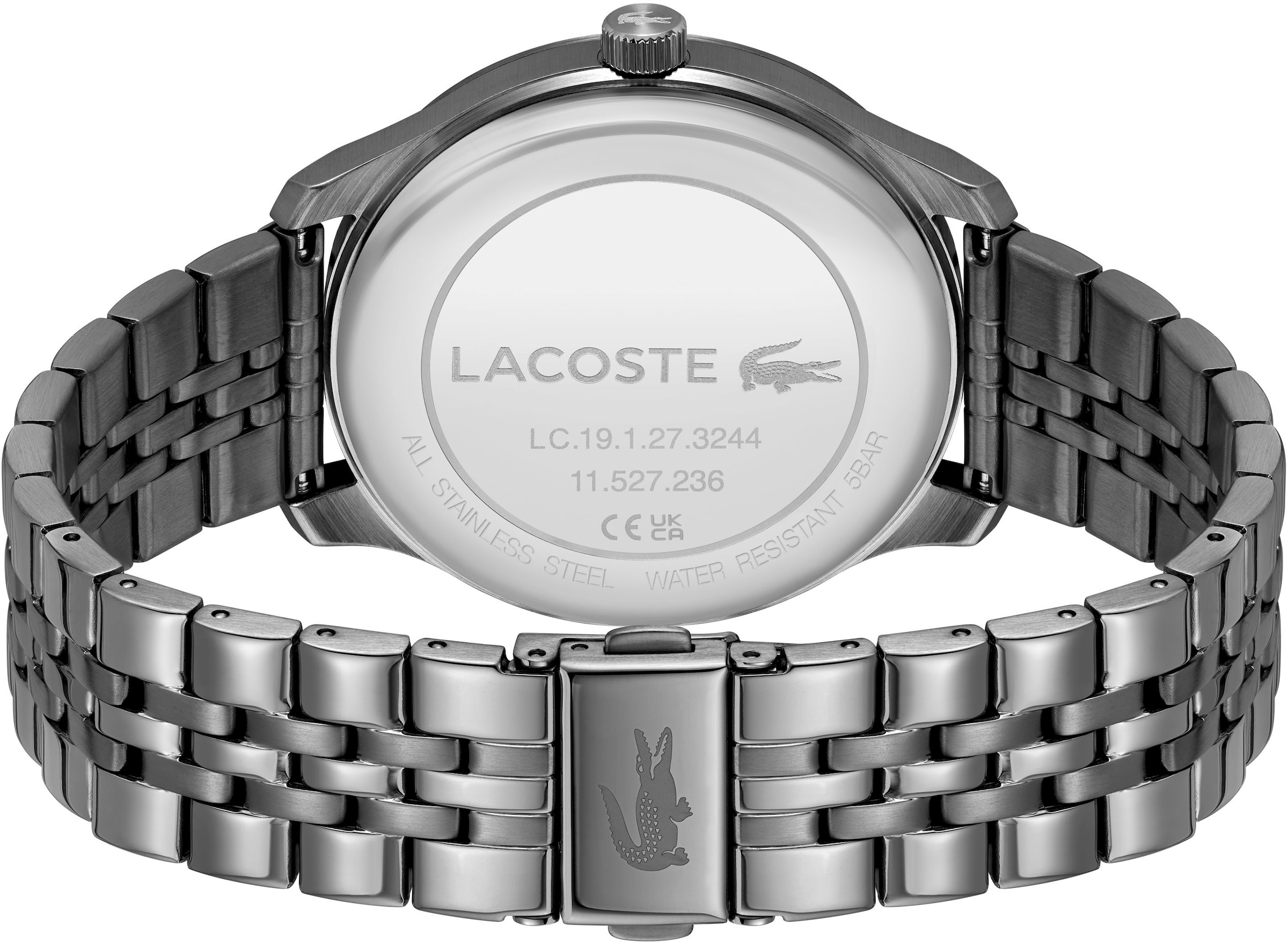 Lacoste Quarzuhr »LISBON«, Armbanduhr, Herrenuhr, Edelstahlarmband, analog