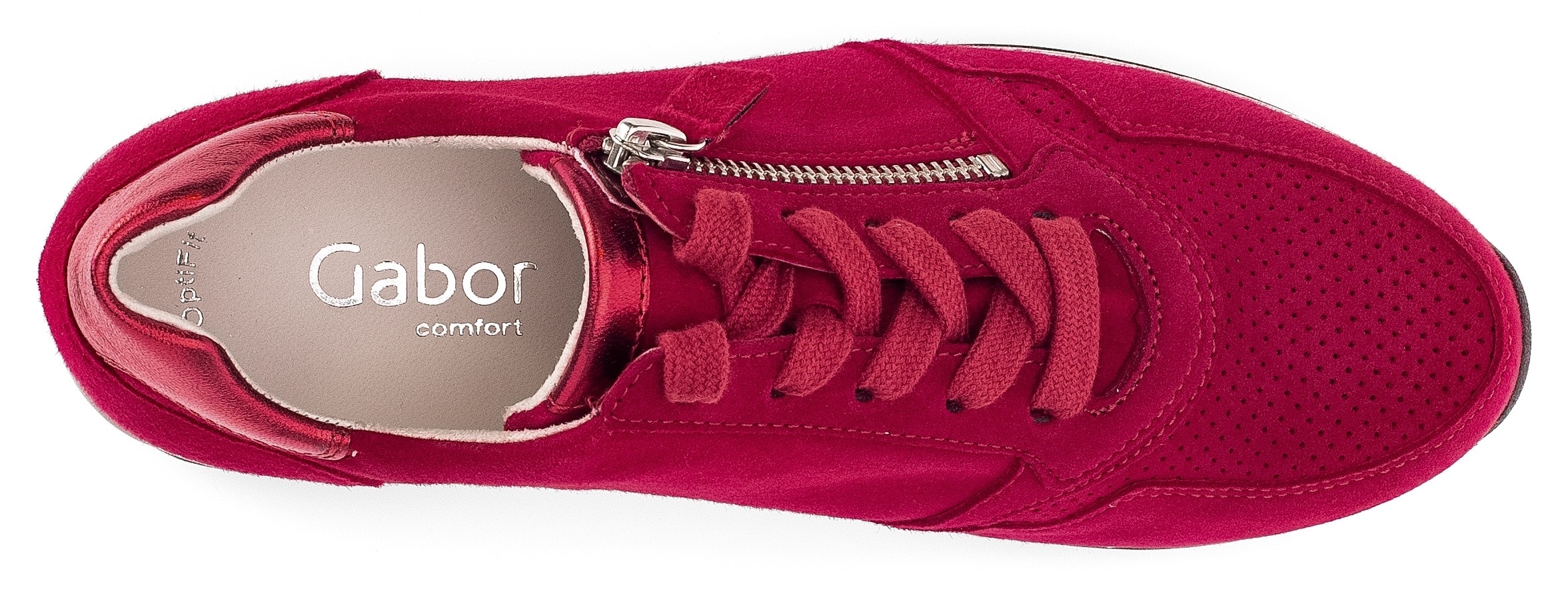 Gabor Keilsneaker »TURIN«, Freizeitschuh, Halbschuh, Schnürschuh mit Wechselfußbett, H-Weite