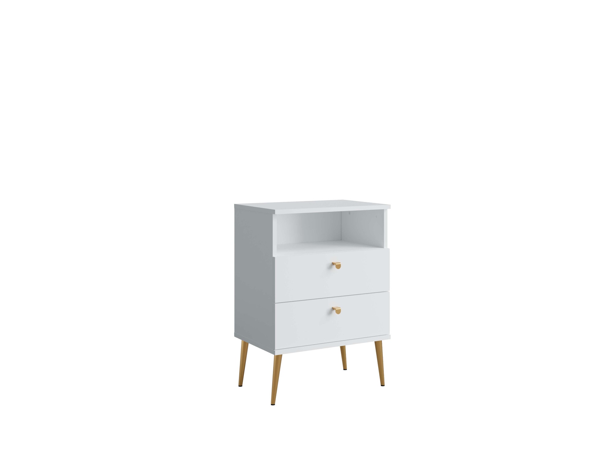 OTTO home Nachttisch "Elyriia Nachtkommode mit 2 Schubladen und Fach, Premium-Qualität" mit viel Stauraum, modernes Design, pflegeleicht und robust