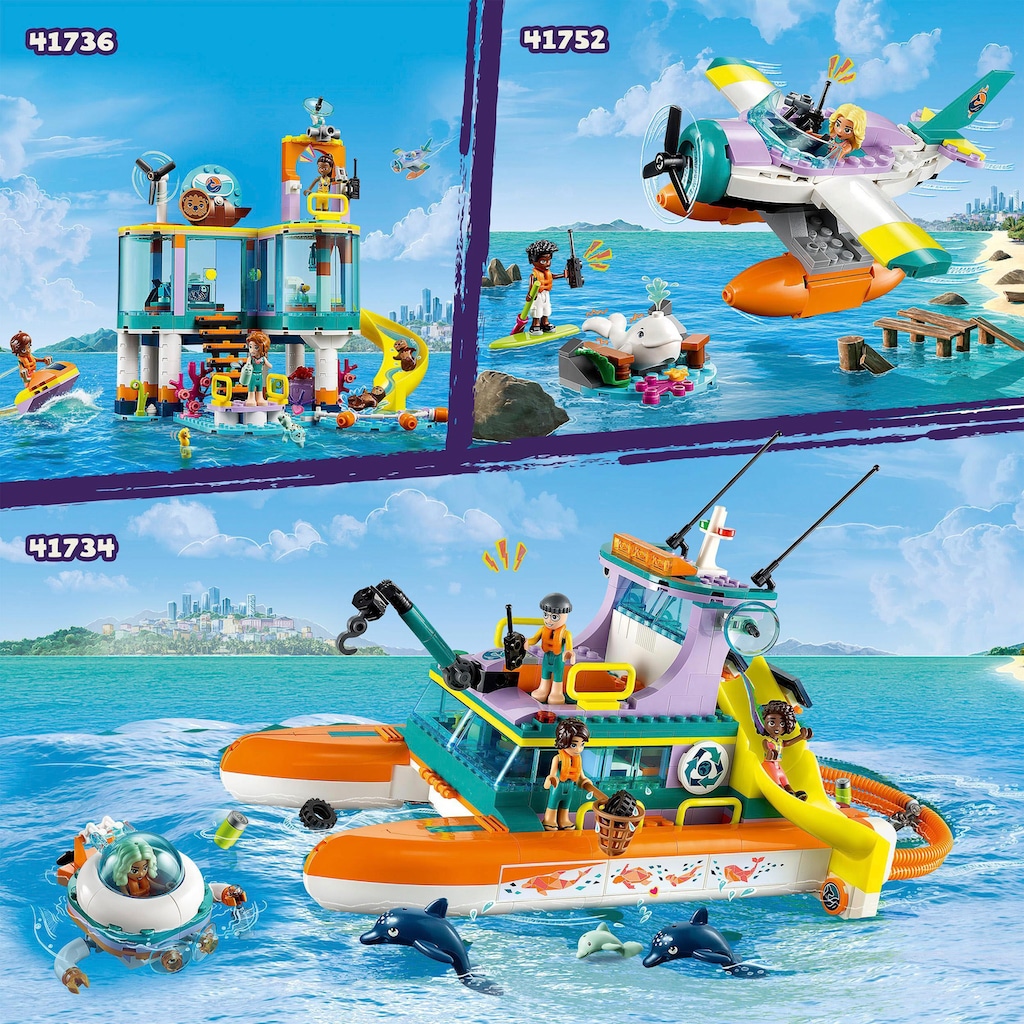 LEGO® Konstruktionsspielsteine »Seerettungszentrum (41736), LEGO® Friends«, (376 St.)